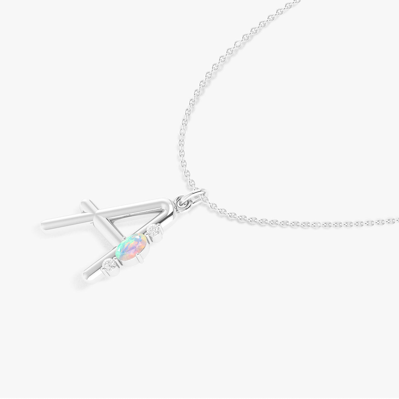 Initial Silver Pendant 