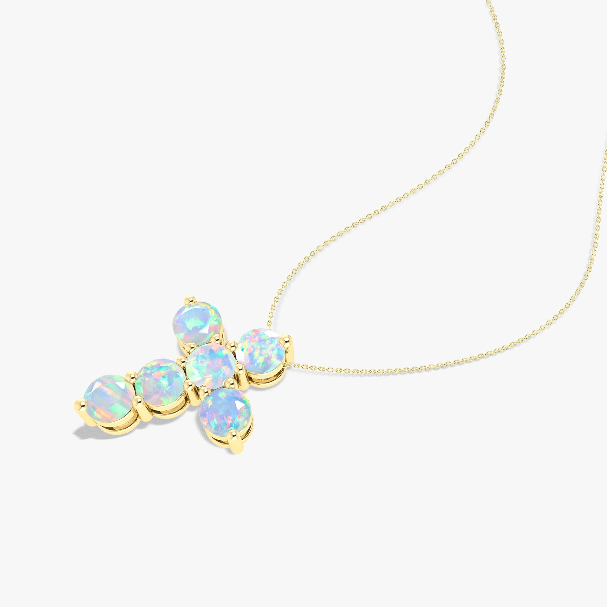 White Opal Gemstone Necklace