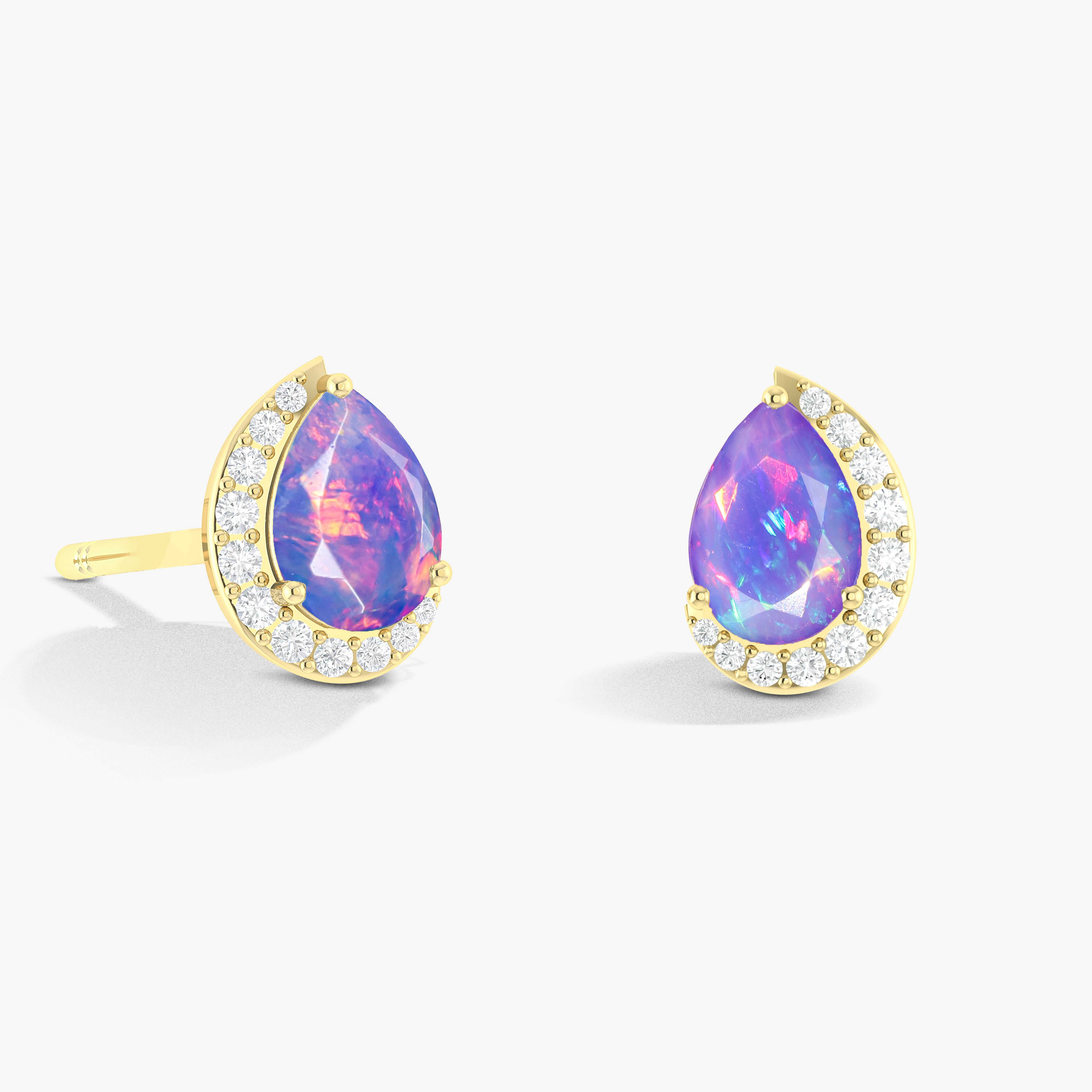 Lavender Opal Stud