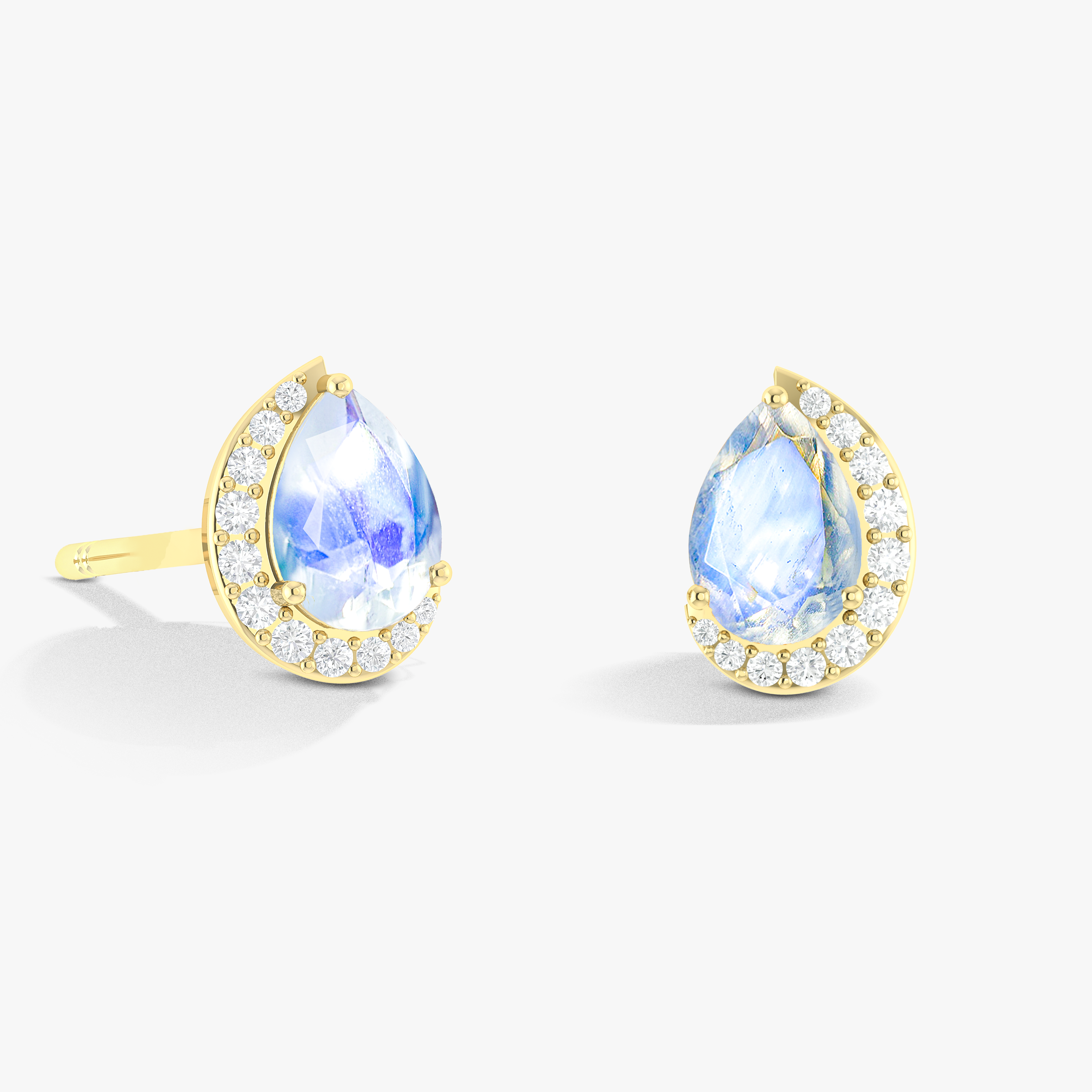 White Moonstone Earring