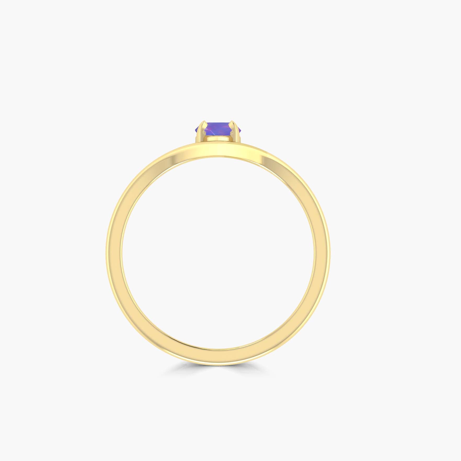 Dainty Marquise Lavender fire Ethiopian opal ring