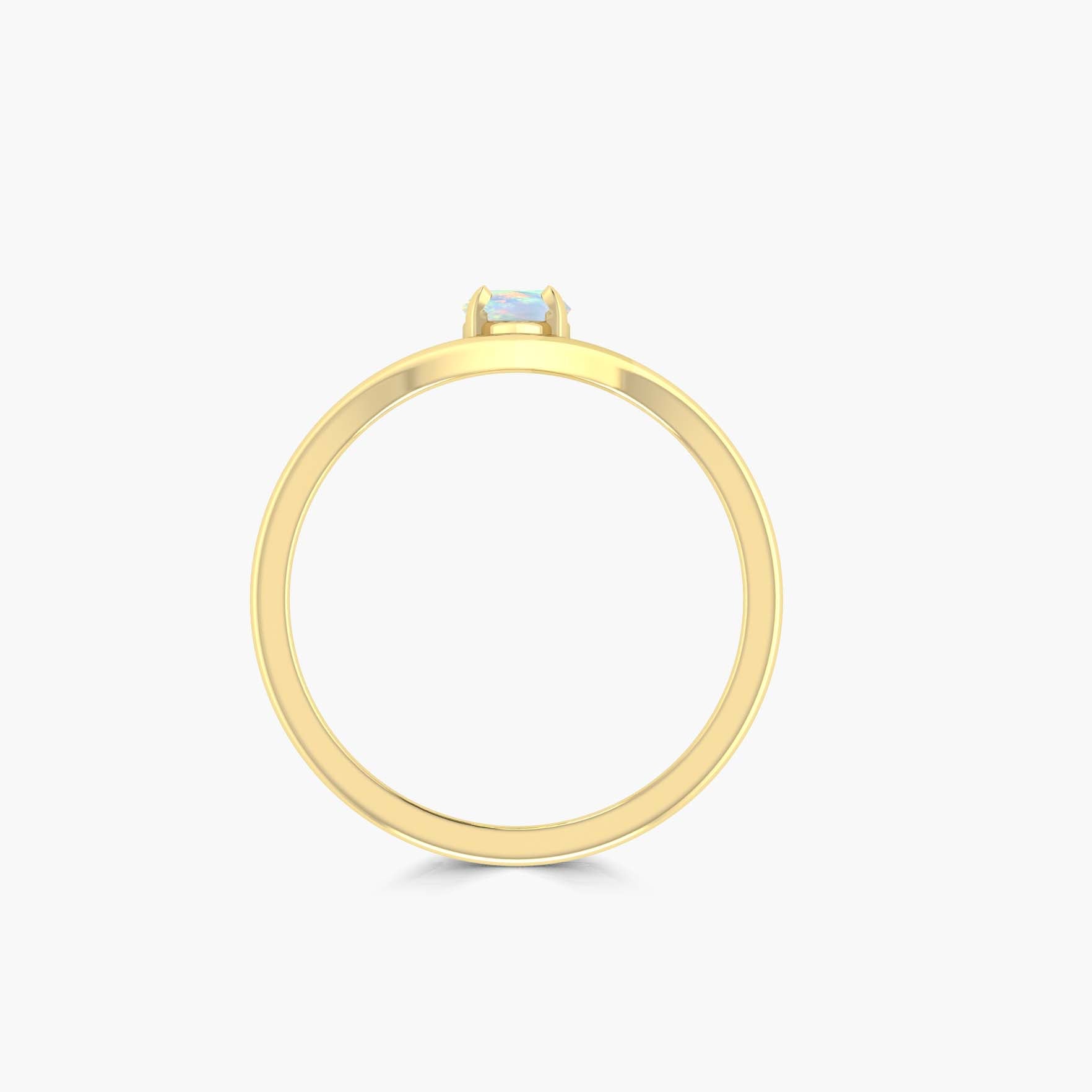 Natural fire Ethiopian opal Wedding ring for women