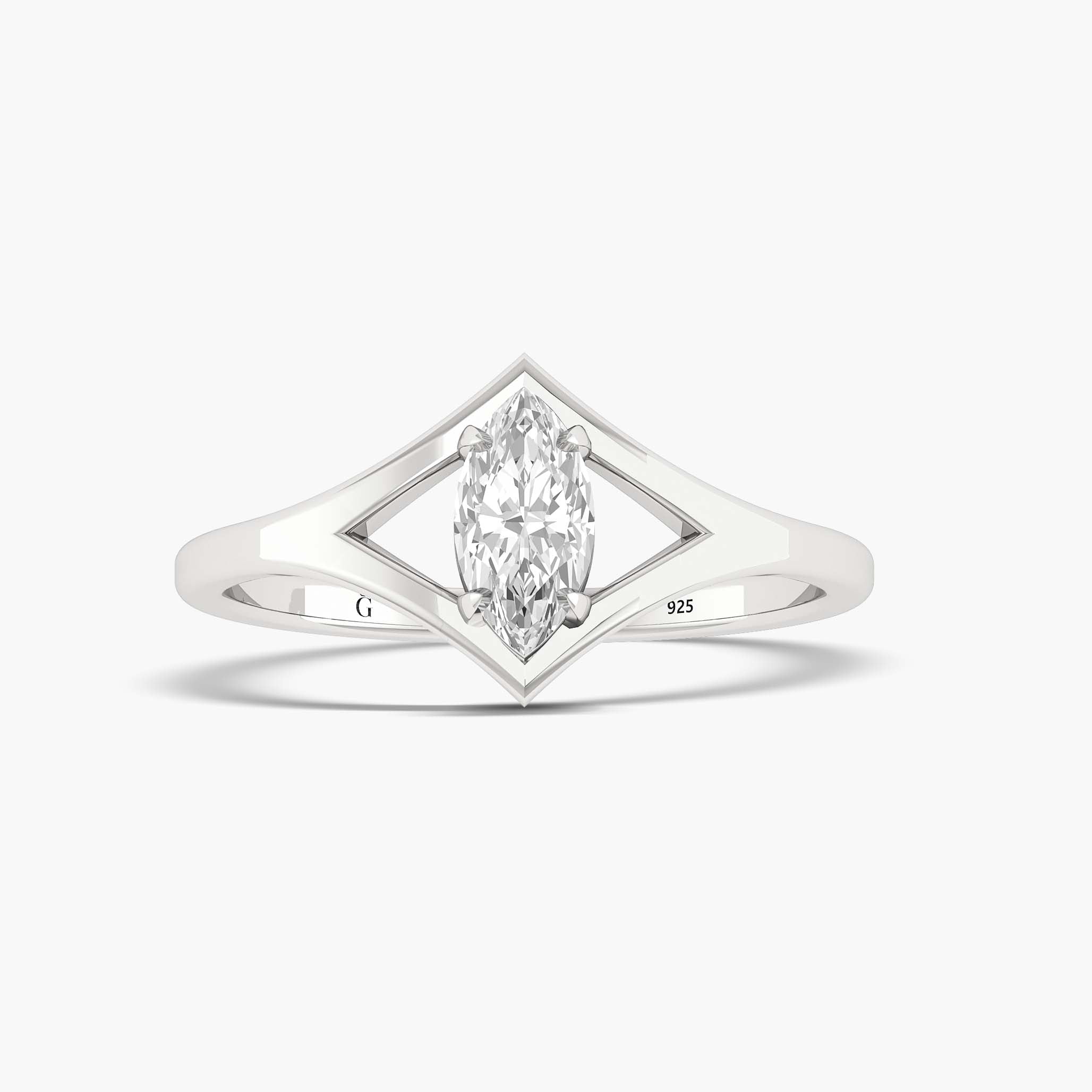 Marquise simulated diamond zircon Wedding or engagement ring