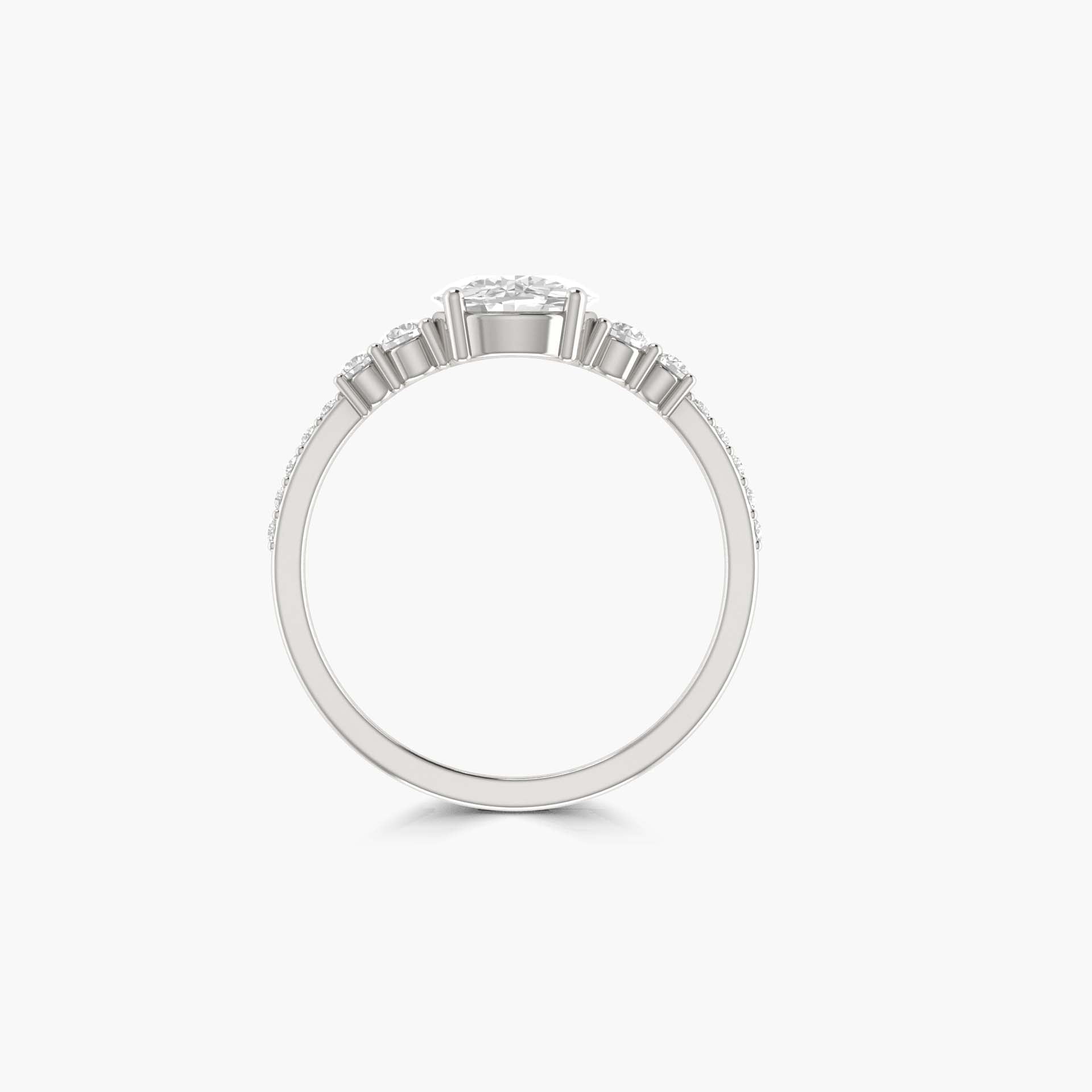6 MM Vintage Round Cubic Zirconia Gold Vermeil or silver ring