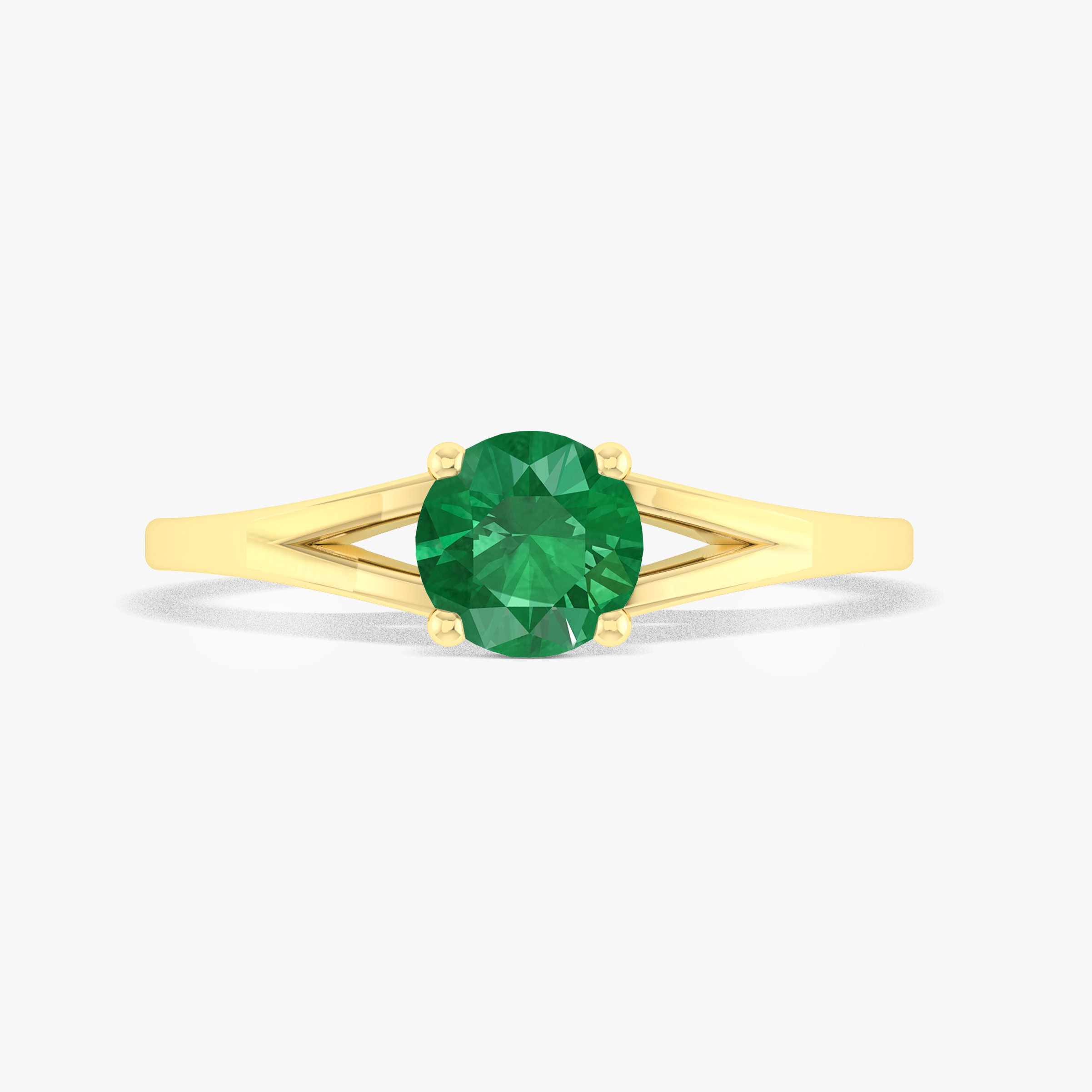 Vintage Lab grown Green Emerald dainty statement ring