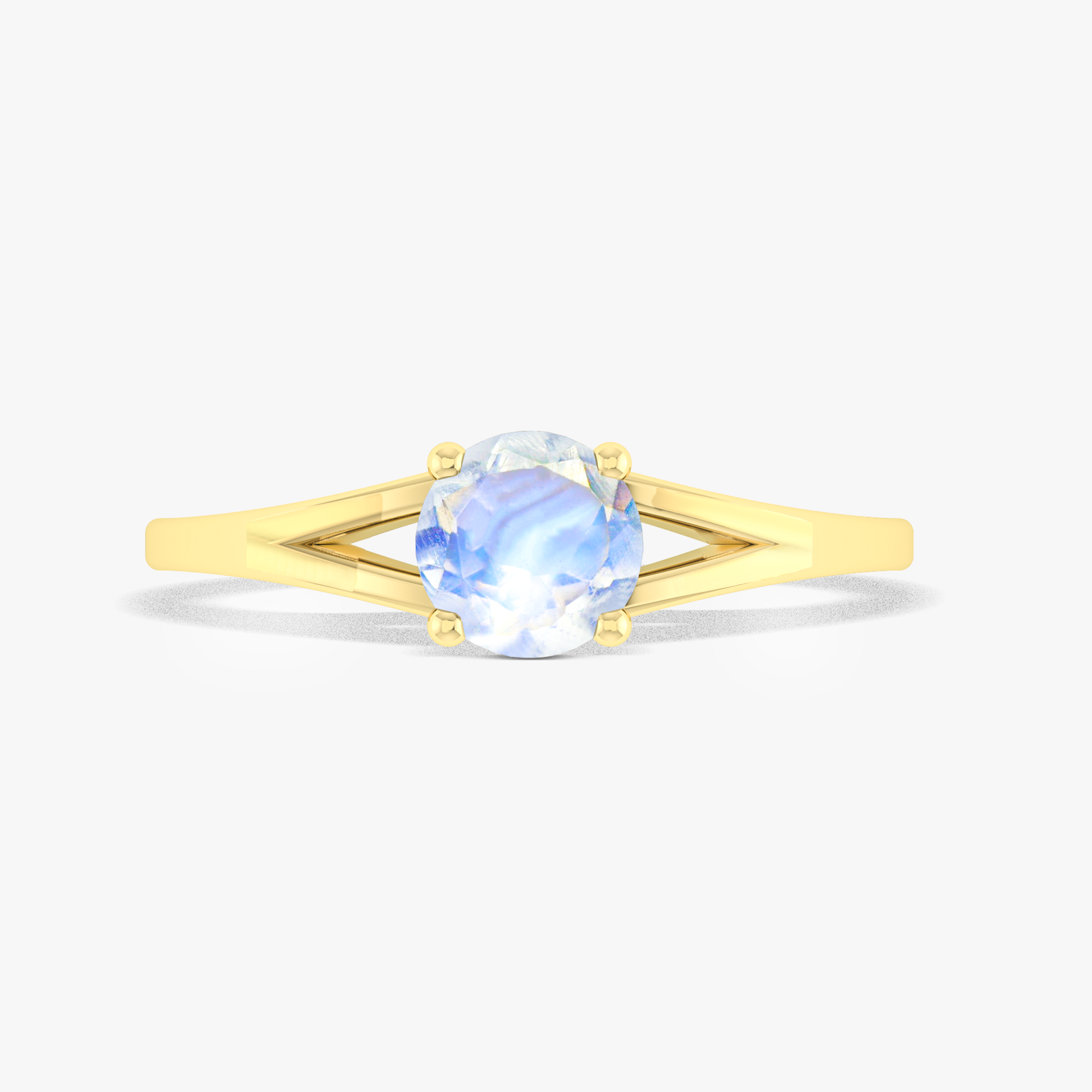 6 MM Round Moonstone Wedding Statement ring