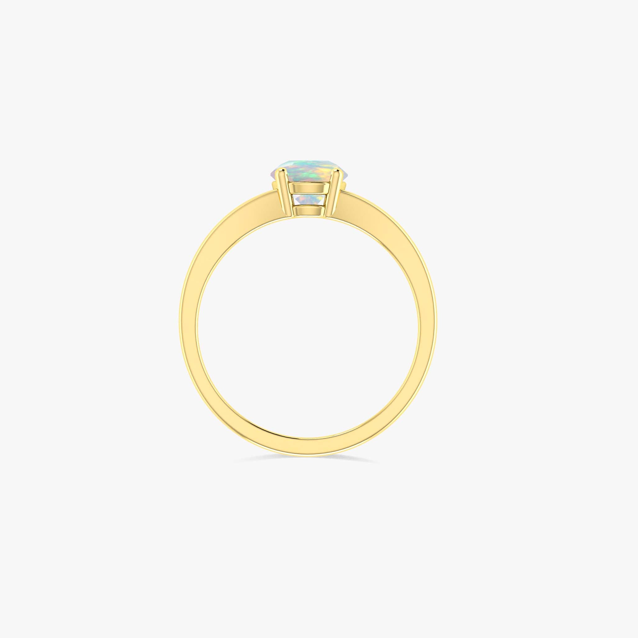 Natural white fire Ethiopian opal Engagement dainty ring