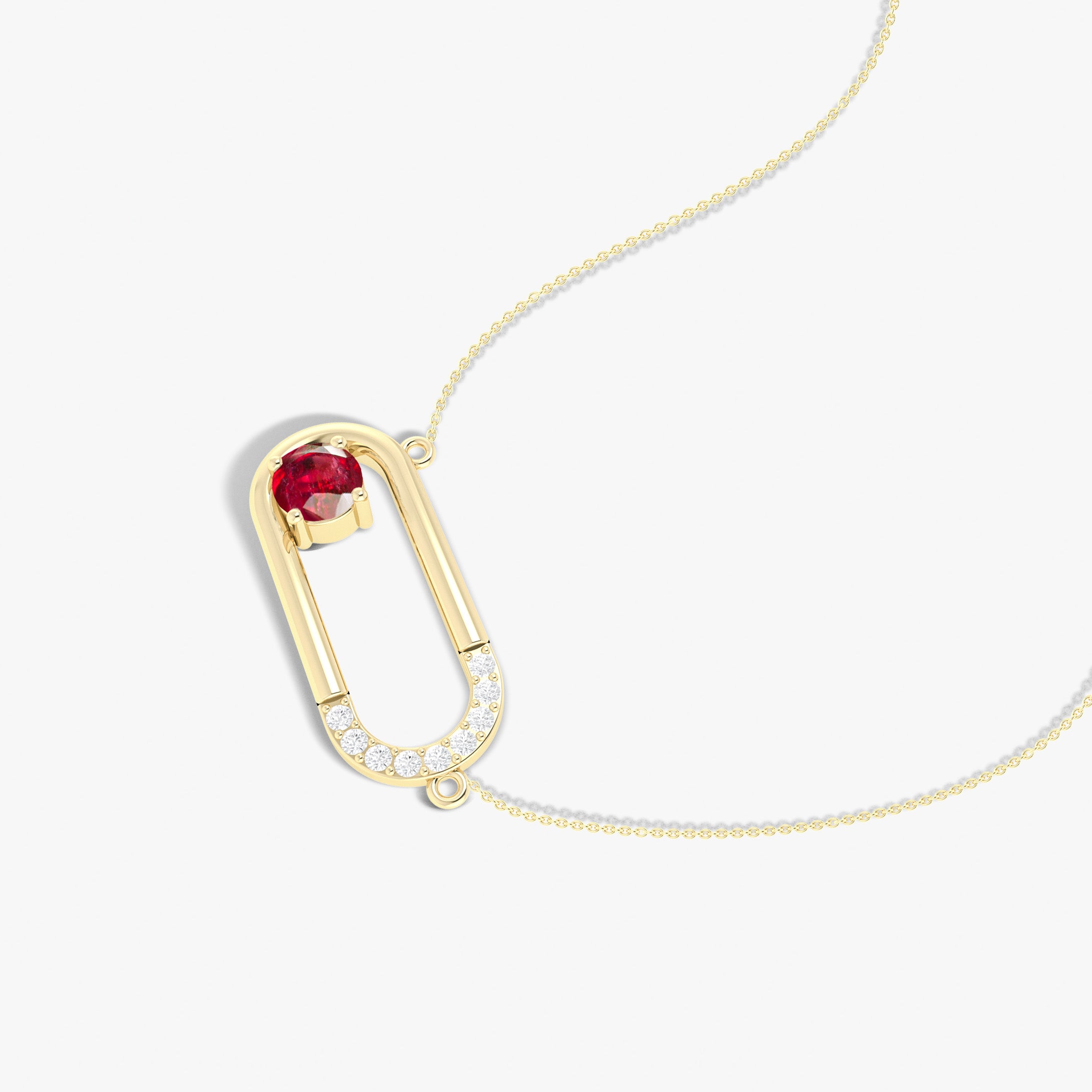 Ruby Pendantl Necklace