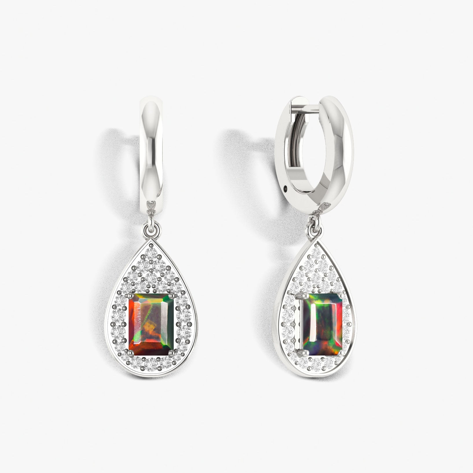 Black Opal Earring