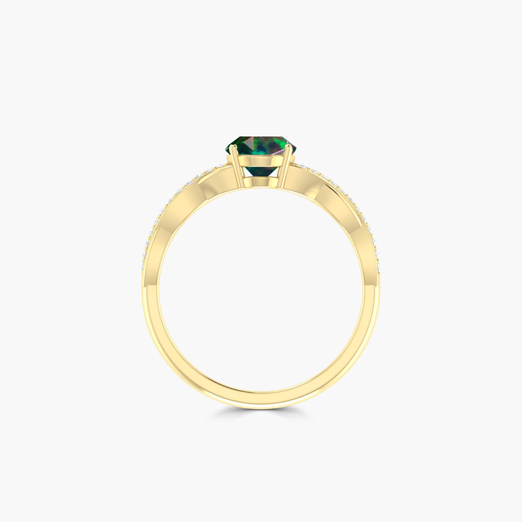 Natural fire Black Ethiopian opal Engagement ring