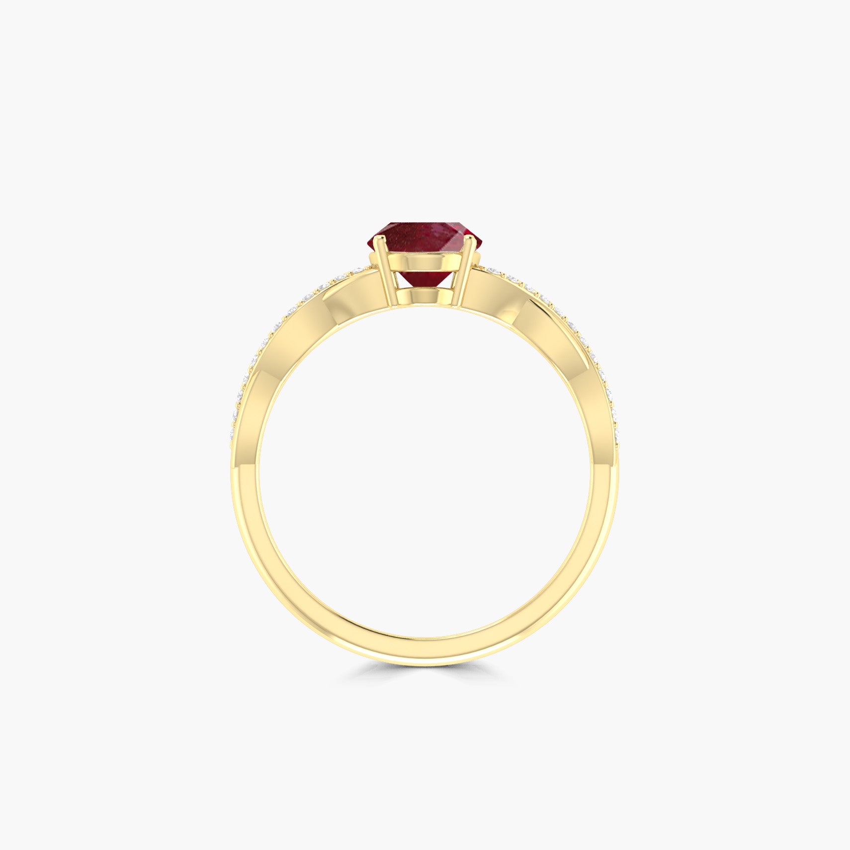 Genuine red rose natural ruby dainty handrafted ring