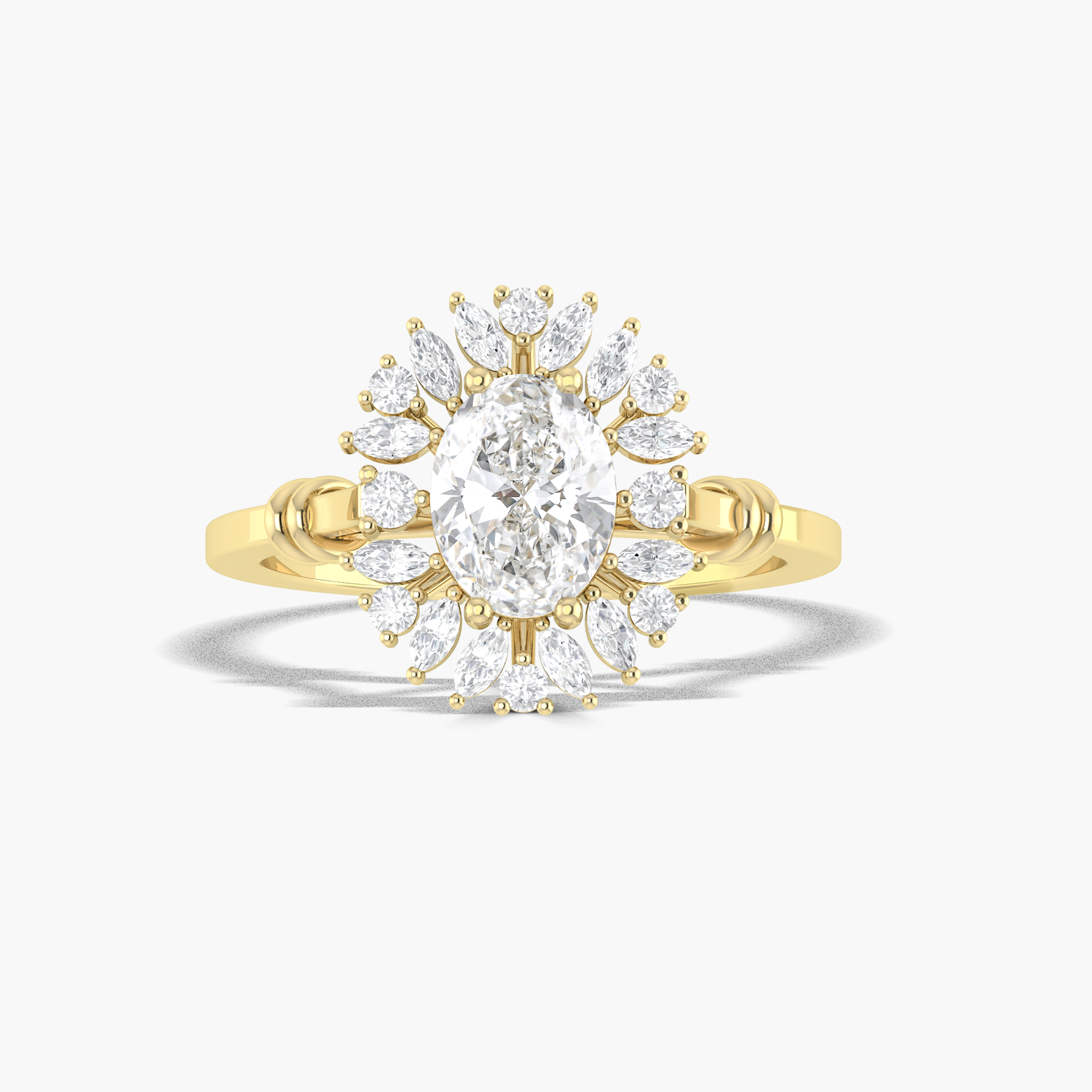 Oval Cubic Zirconia diamond Ring anniversary gift for her
