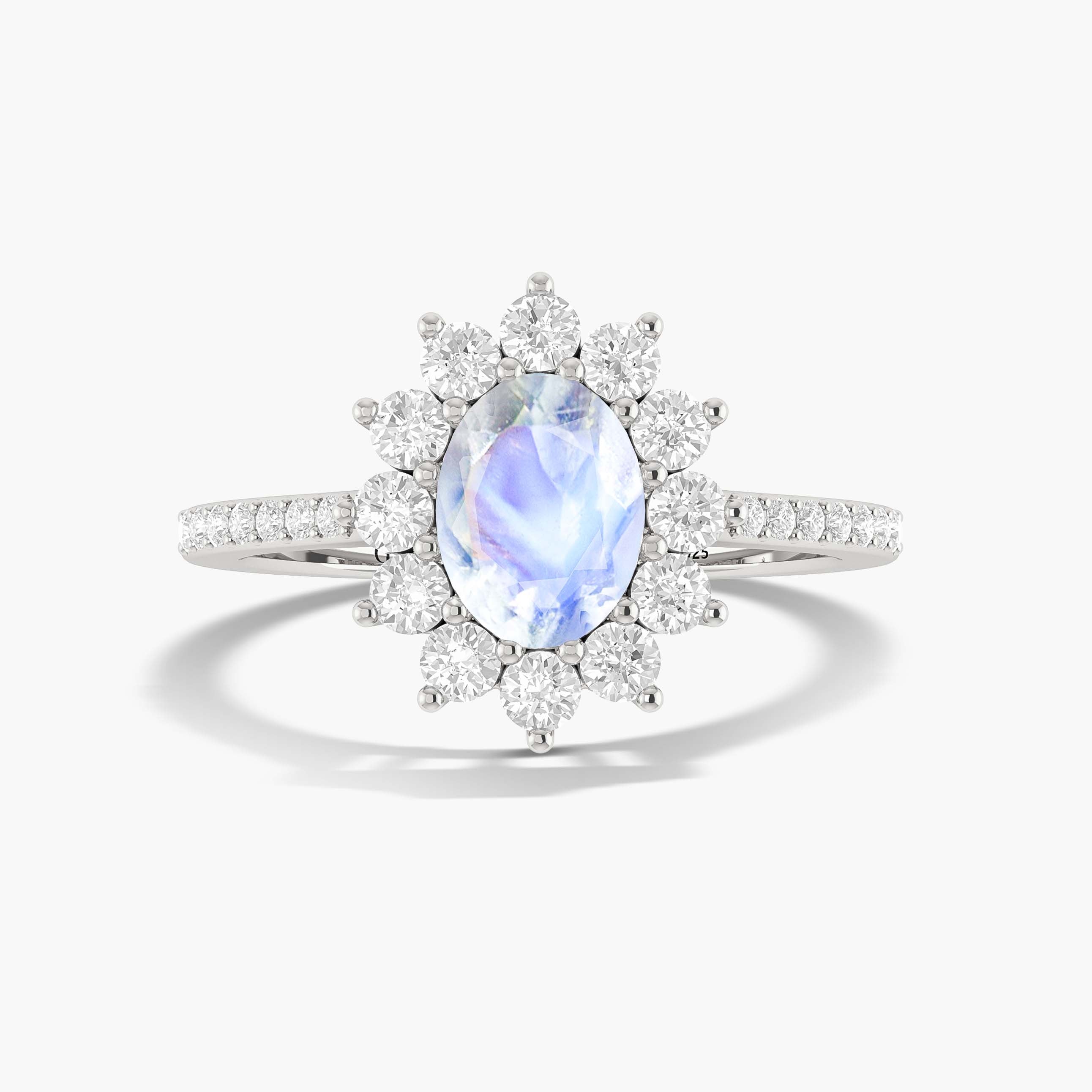 silver moonstone ring