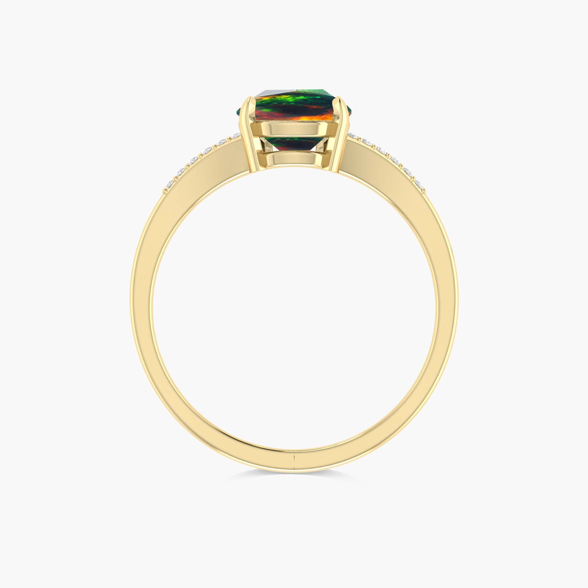 Pear Shape 1.2 Carat Natural Black Opal Statement Ring
