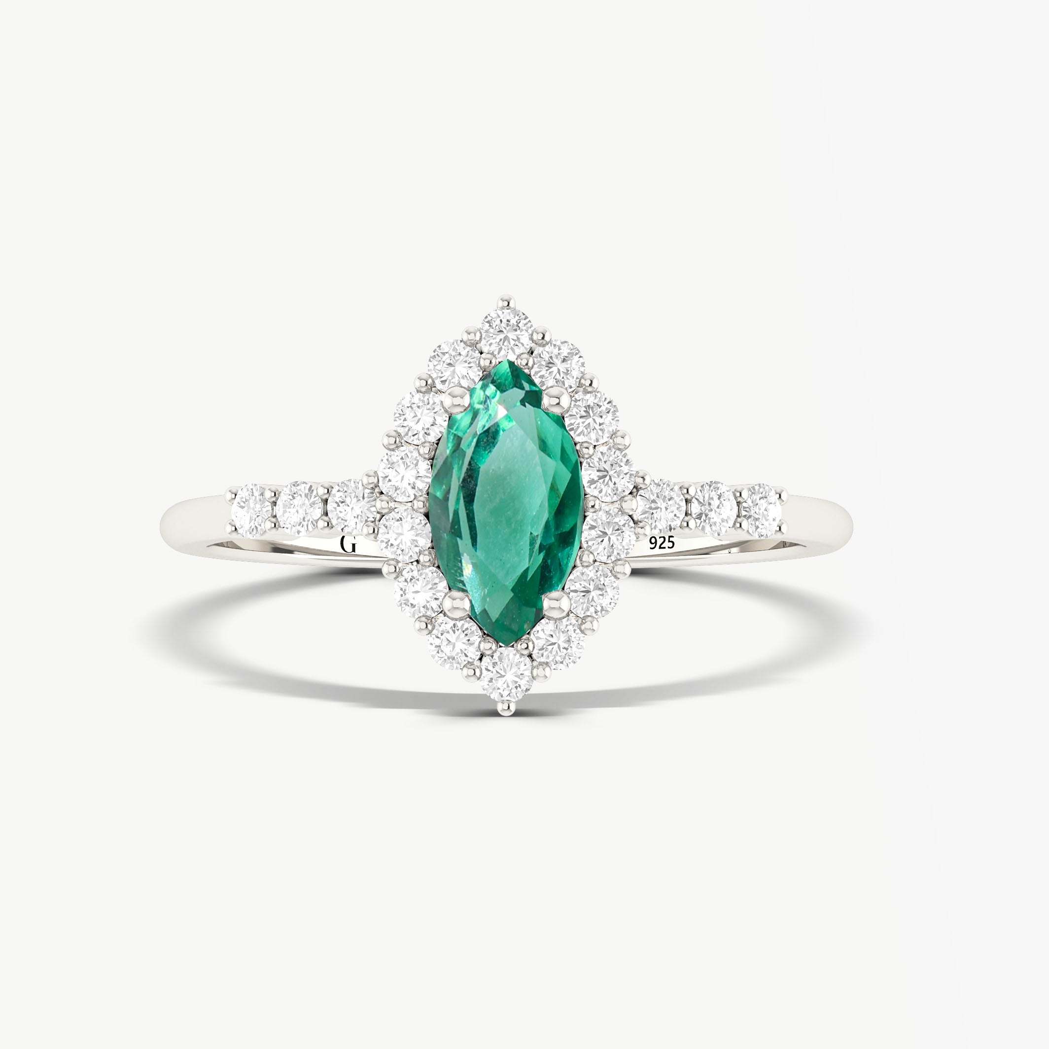 Marquise Lab-Grown Emerald Ring for women
