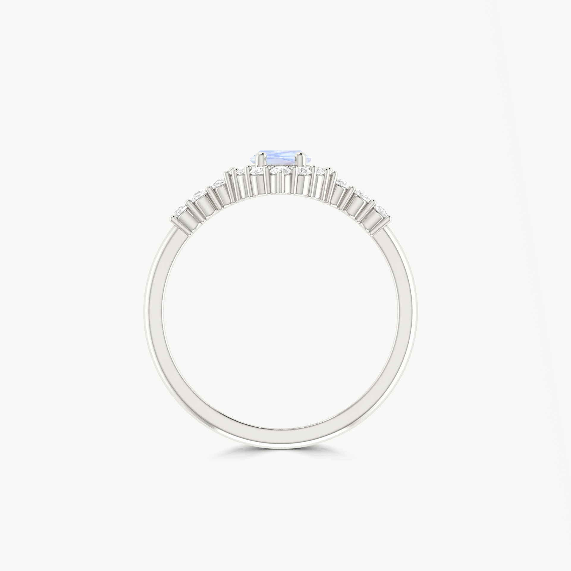 Marquise Rainbow Fire Moonstone Minimalist ring for women
