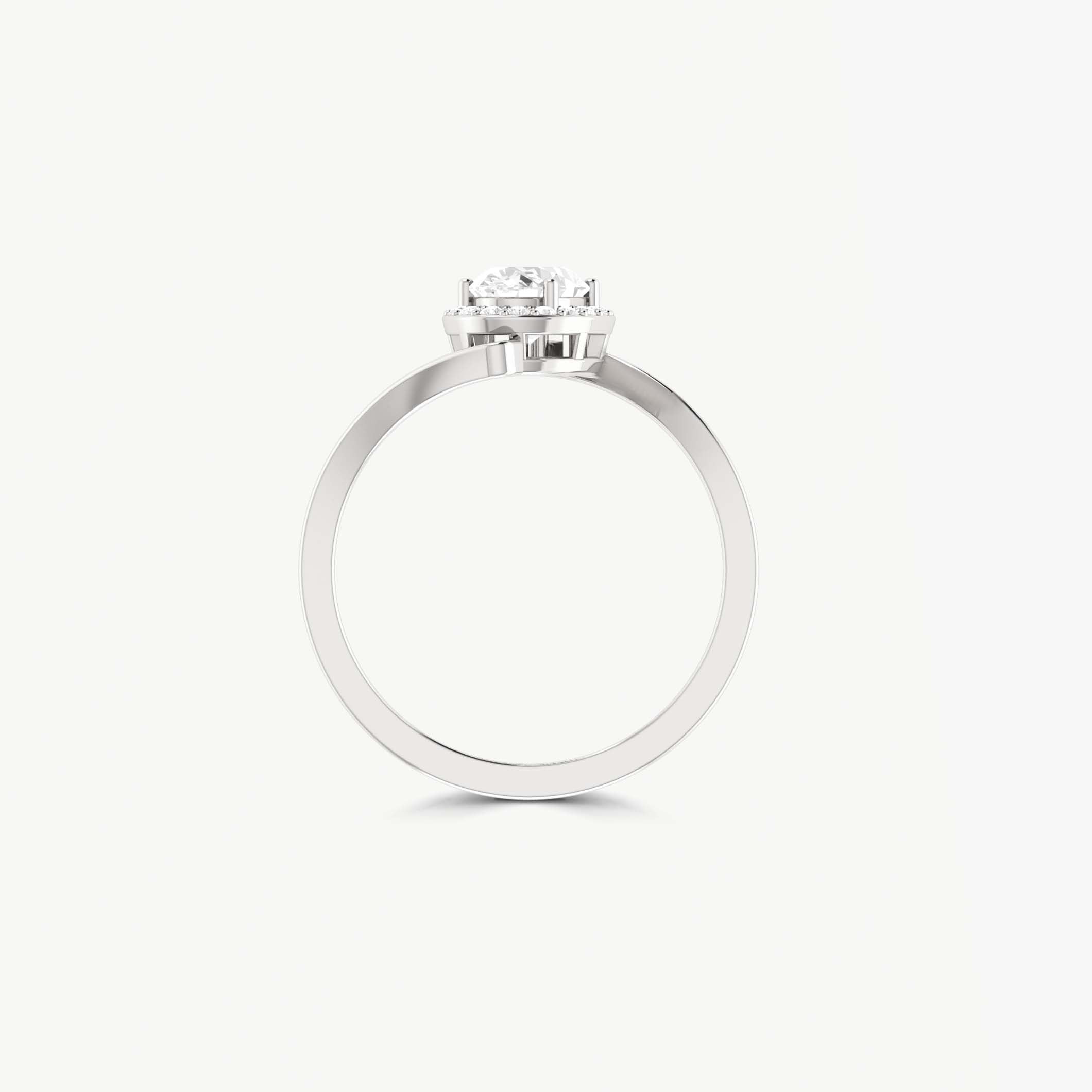 Oval shape simulated diamond 18K Gold Vermeil or silver ring