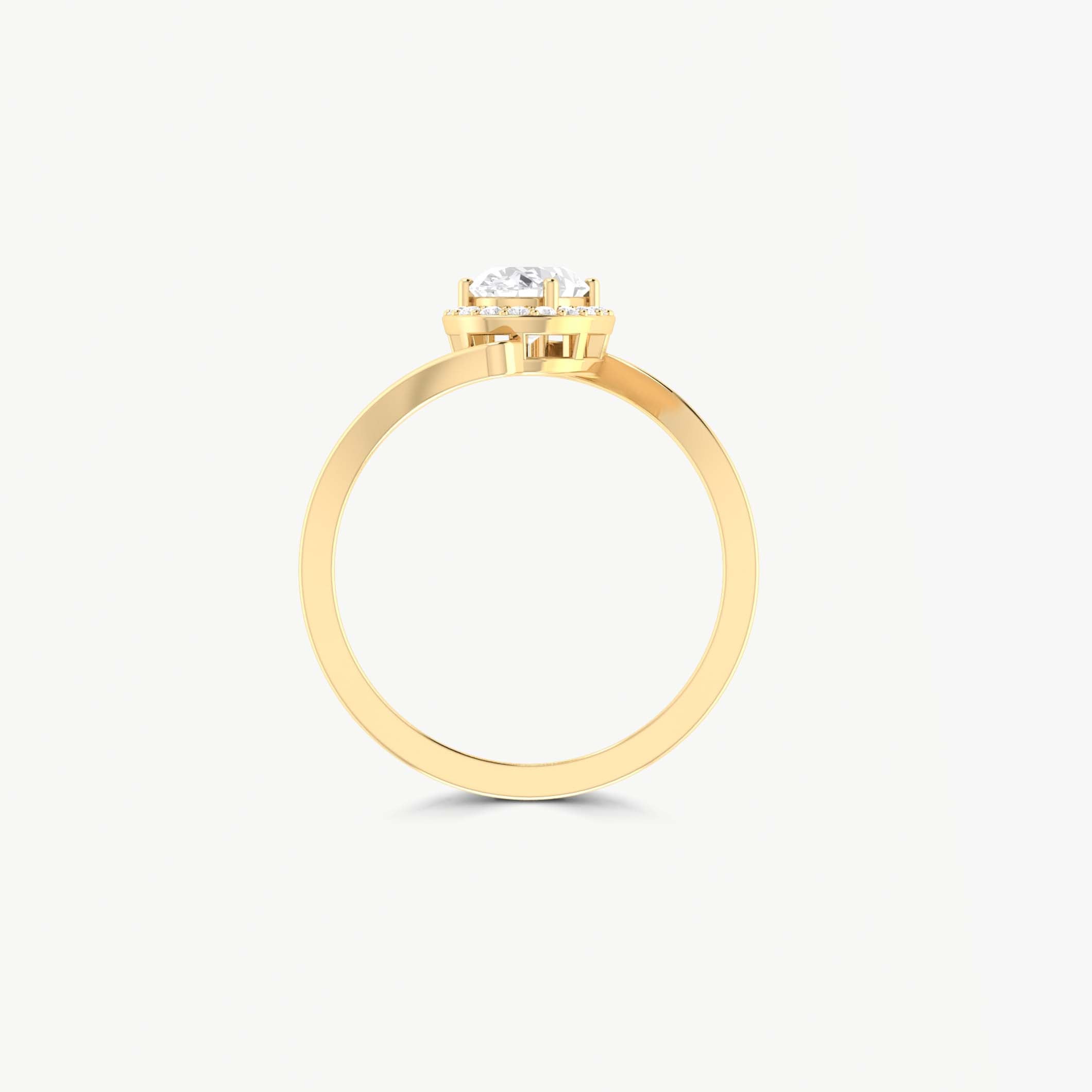 Oval shape simulated diamond 18K Gold Vermeil or silver ring