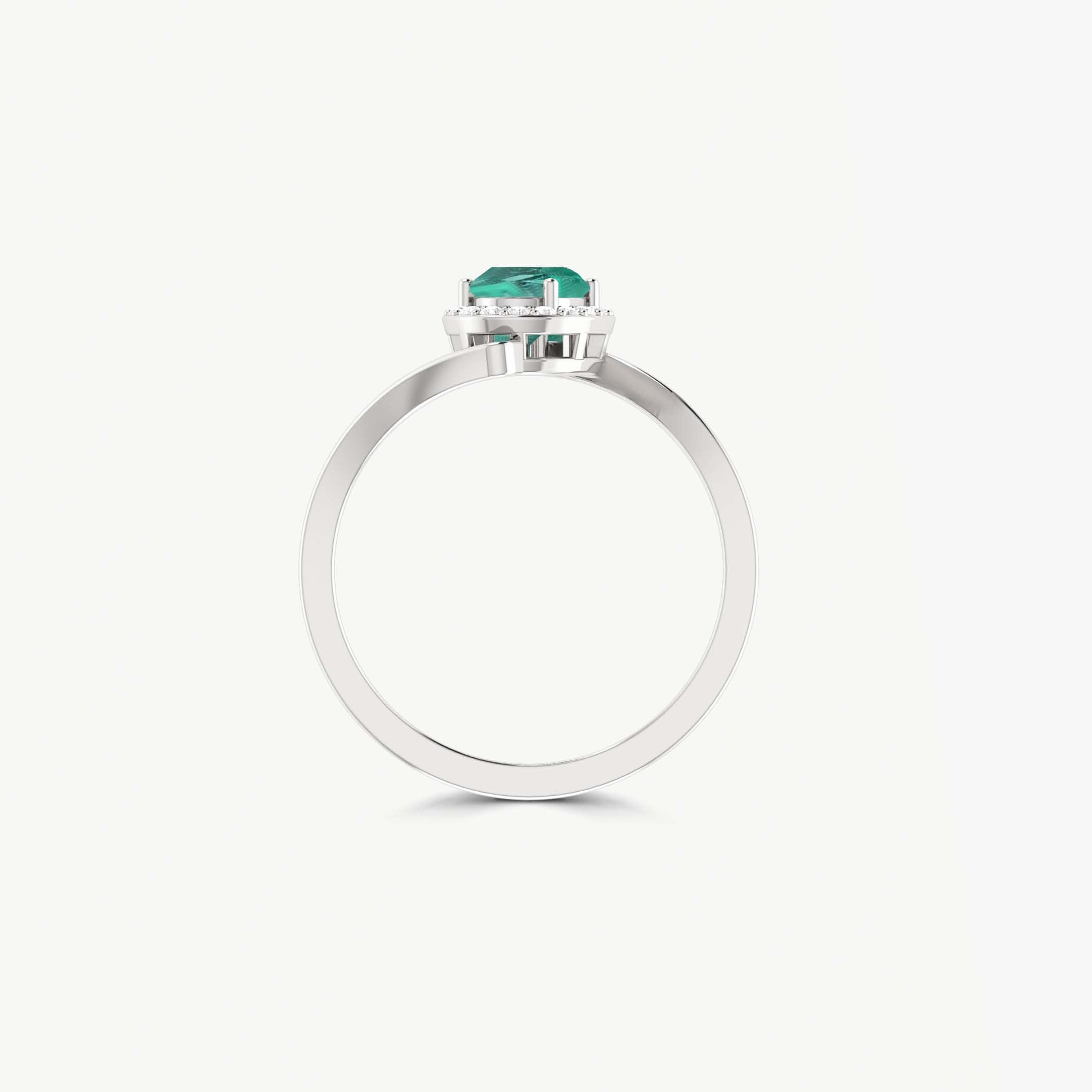 Lab Grown Emerald 18k Gold vermeil or 925 Sterling silver ring