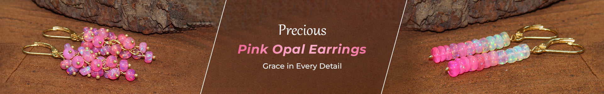 Natural Pink Fire Opal Earrings for Women