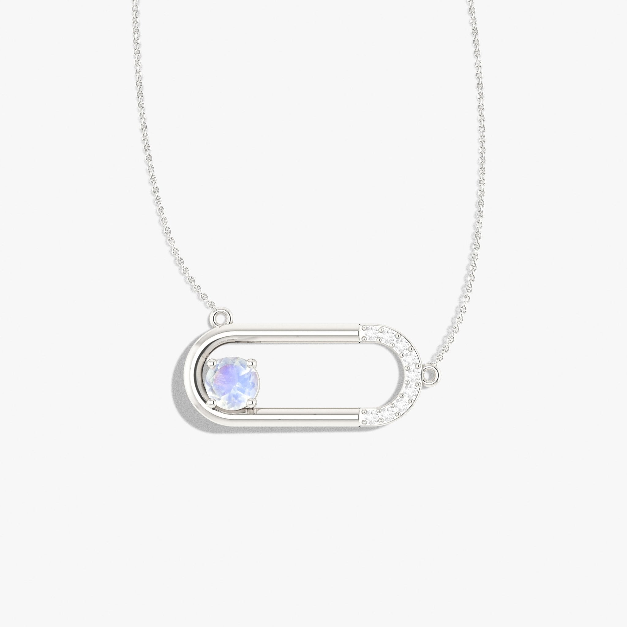 Beautiful Gold vermaile desing Moonstone pendant necklace - Goodstone Jewels
