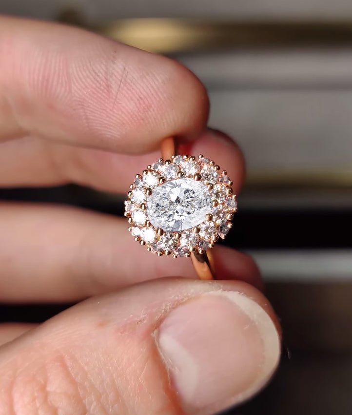 Beautiful sparkle Oval Cubic Zirconia unique design ring - Goodstone Jewels