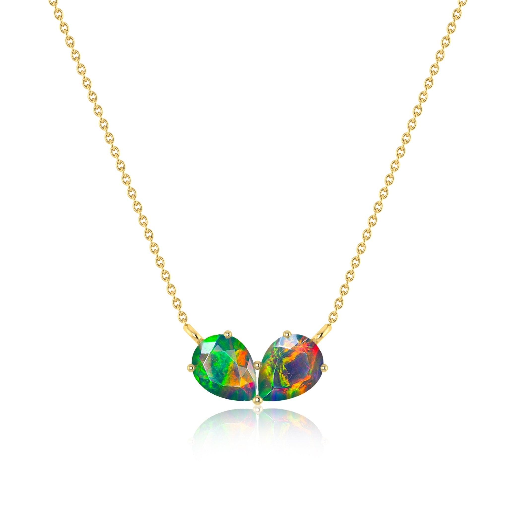 Black Pear Opal Gemstone Pendant for Women - Goodstone Jewels