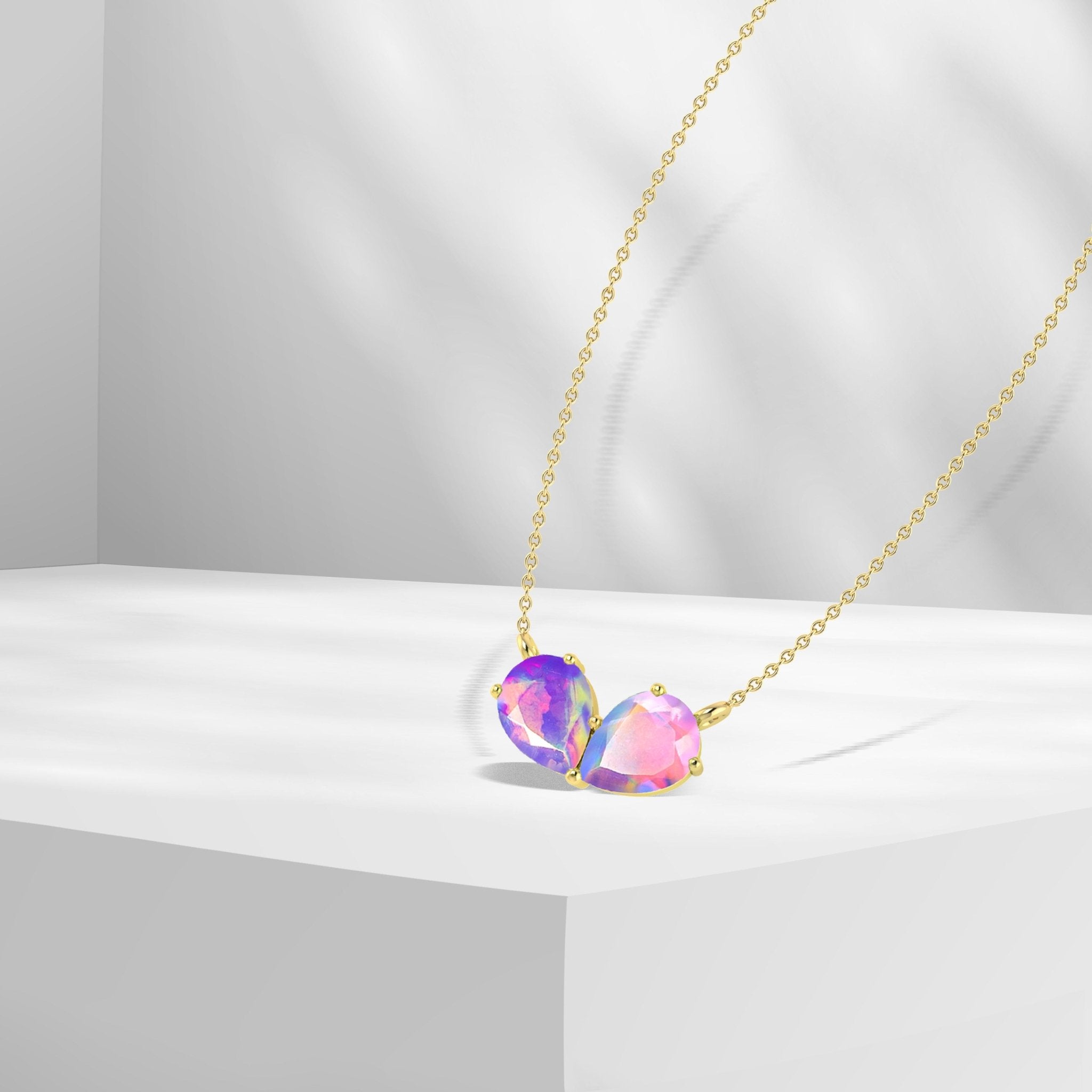 Blue Pear Opal Gemstone Pendant for Women - Goodstone Jewels
