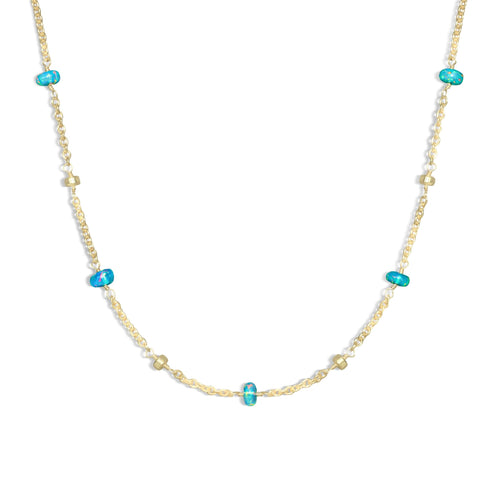 Buy Green Opal Cable Chain Necklace