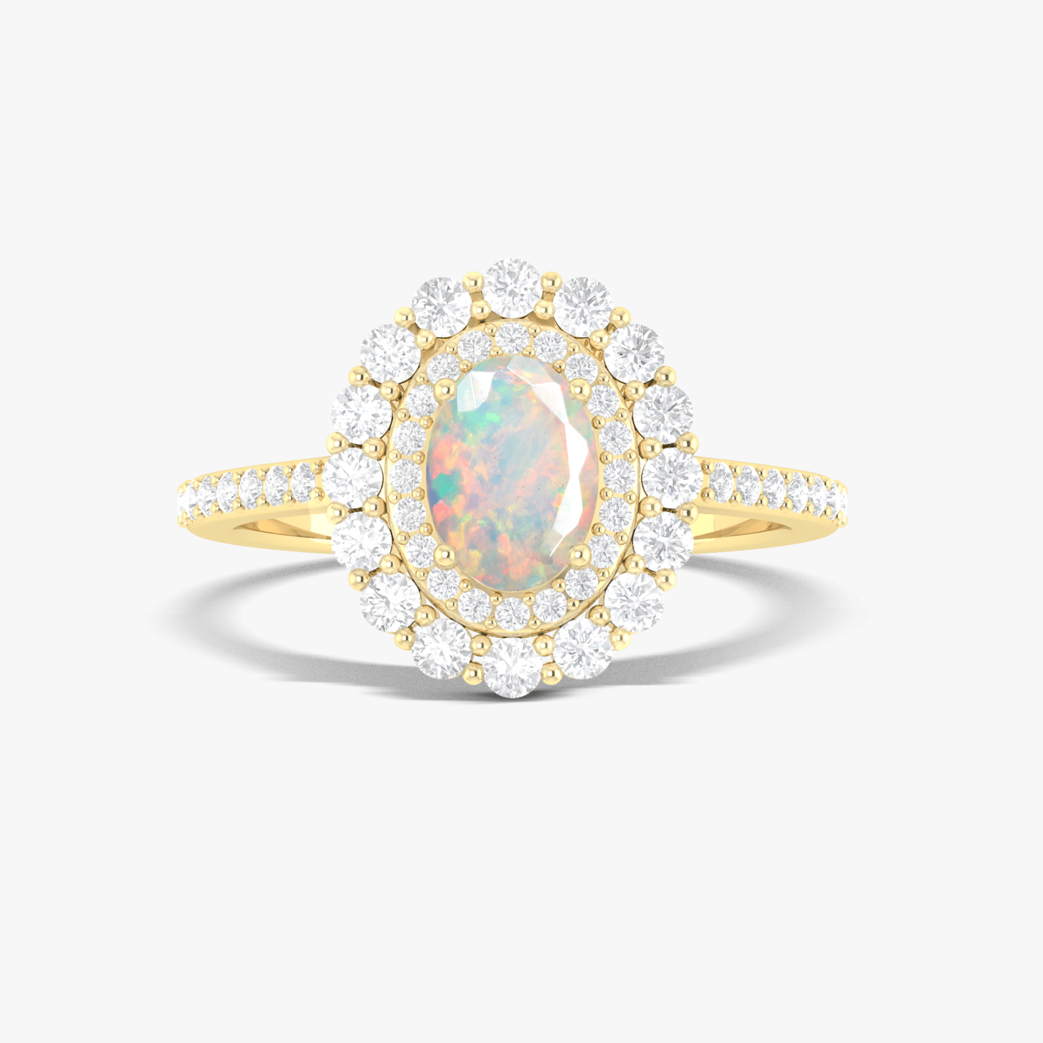 Genuine fire Ethiopian opal wedding and Engagement ring - Goodstone Jewels