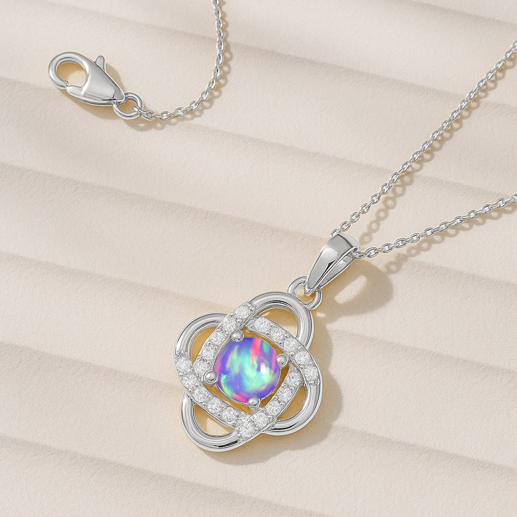 Genuine Lavender Opal Statement Pendant Necklace - Goodstone Jewels