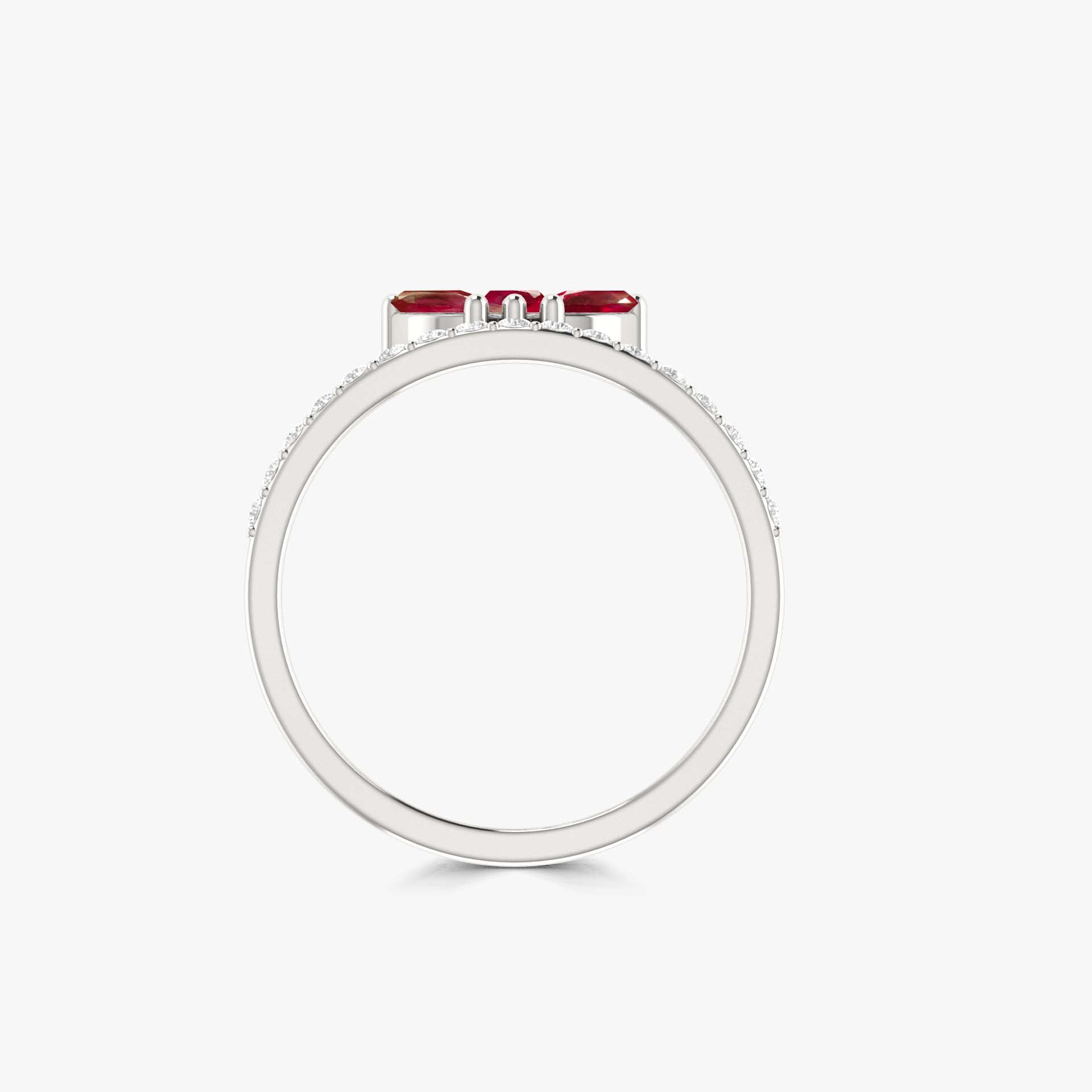Gorgeous Red Rose Beautiful ruby 3 Marquise Gold or silver ring - Goodstone Jewels