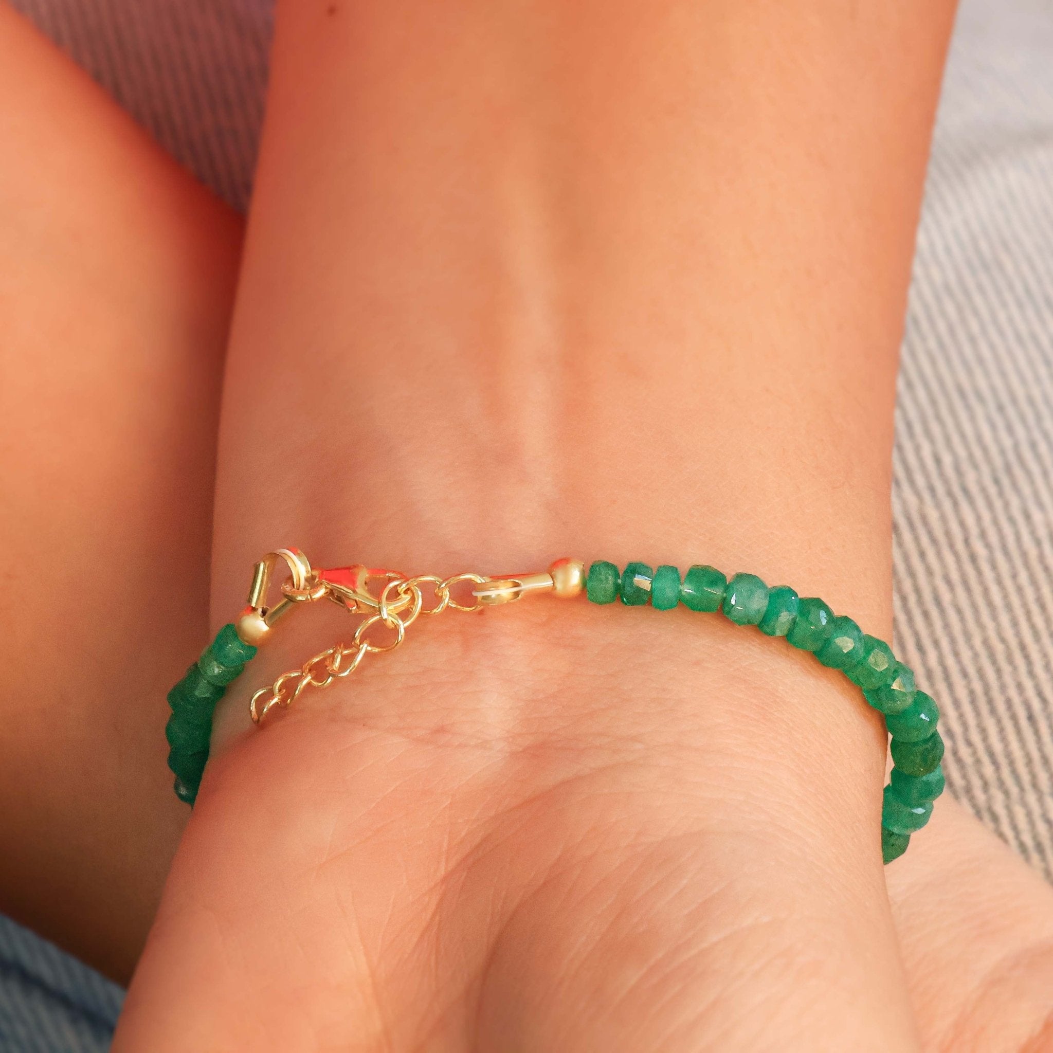 Grace in Green Emerald Beaded Bracelet - Goodstone Jewels