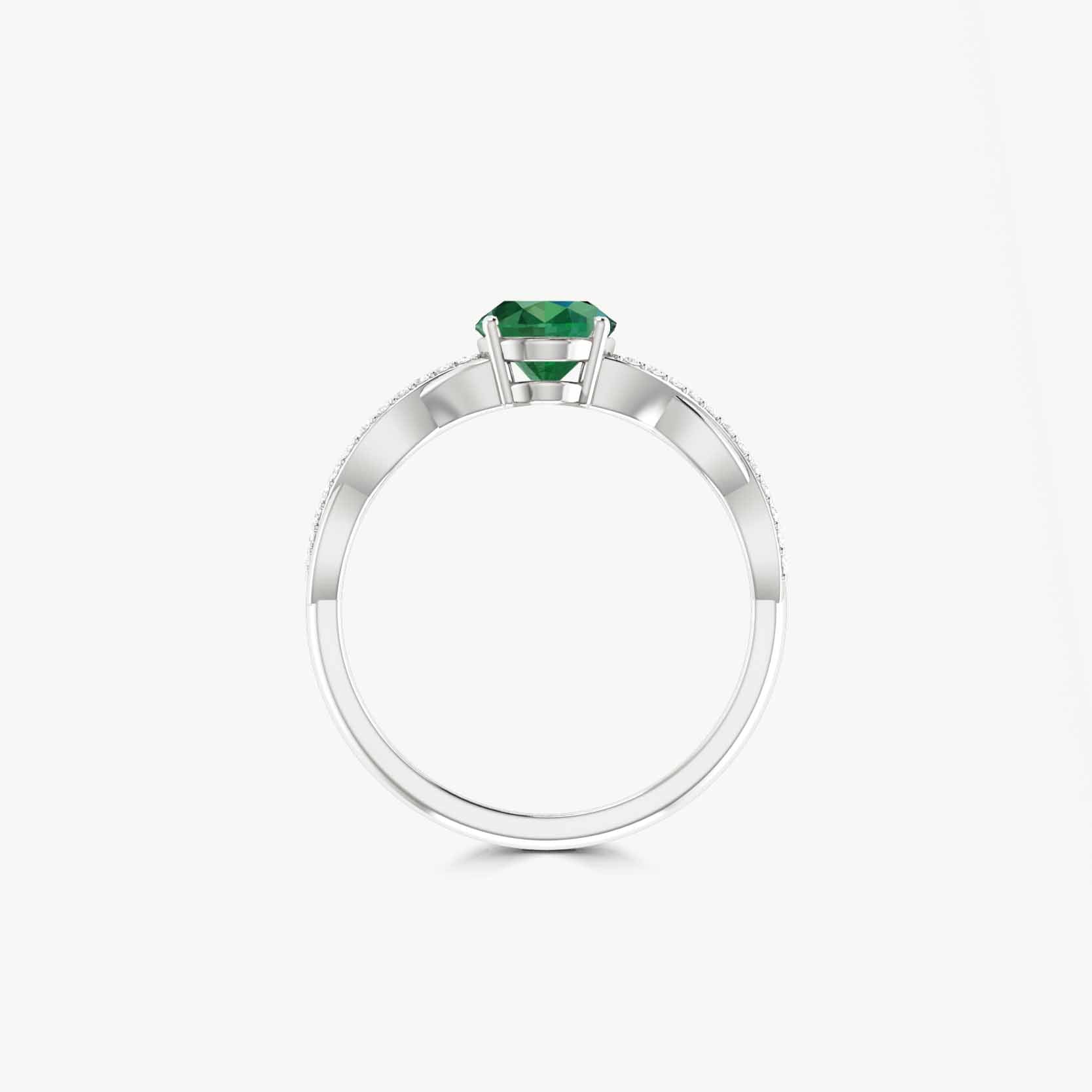 Green Dainty oval shape Emerald In Prong sett Gold ring - Goodstone Jewels