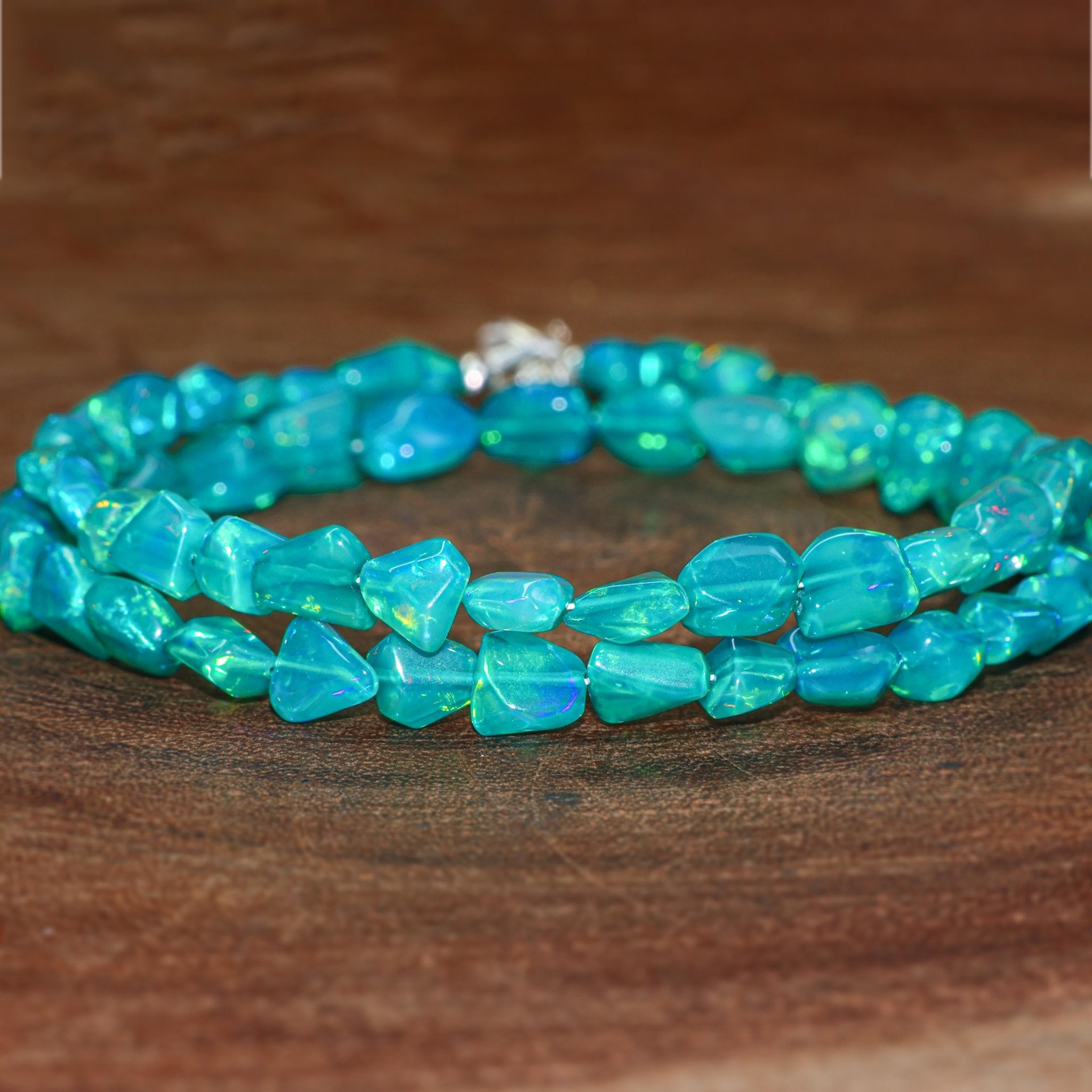 GREEN OPAL TUMBLE NECKLACE - Goodstone Jewels