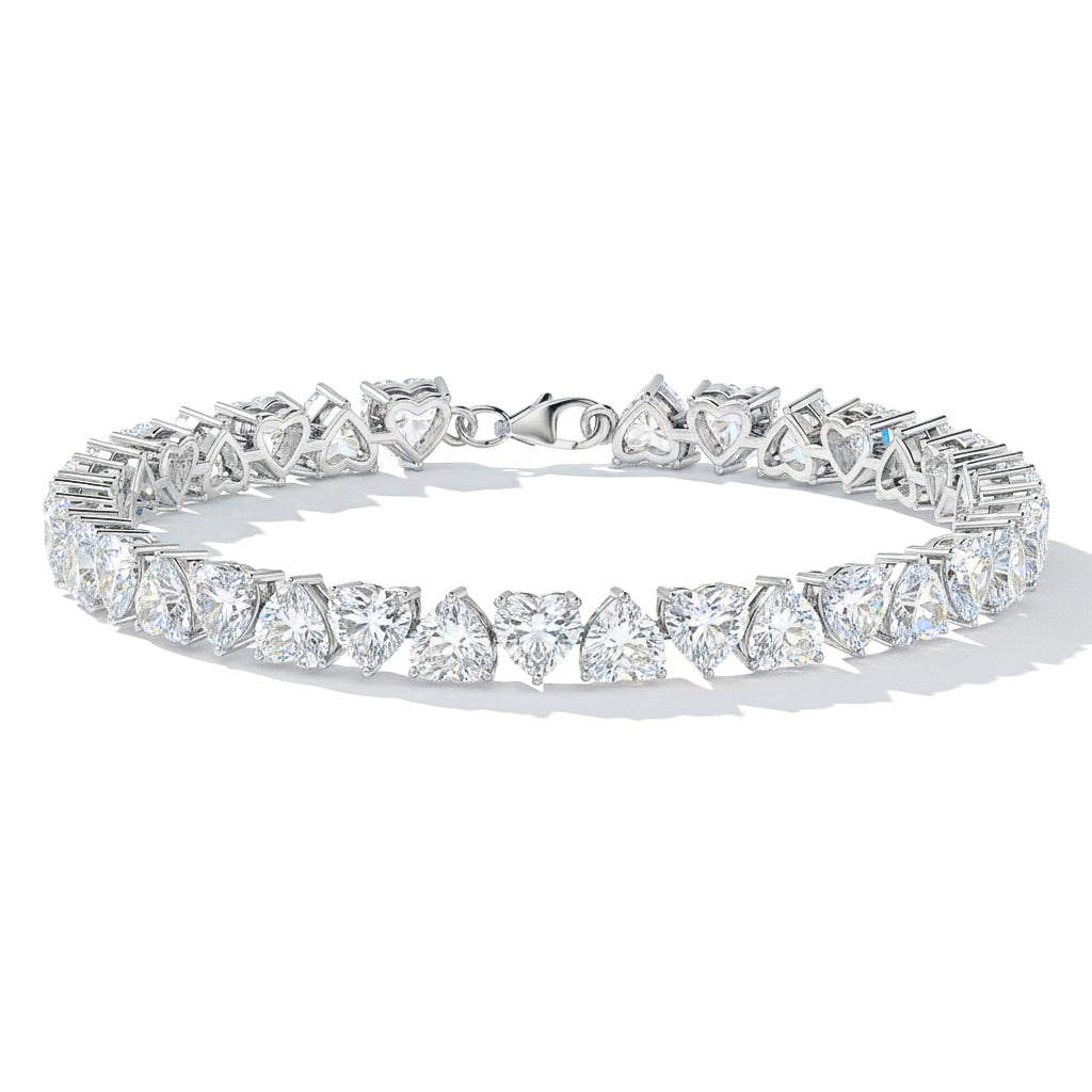 Women’s moissanite bracelet elegant heart cut style