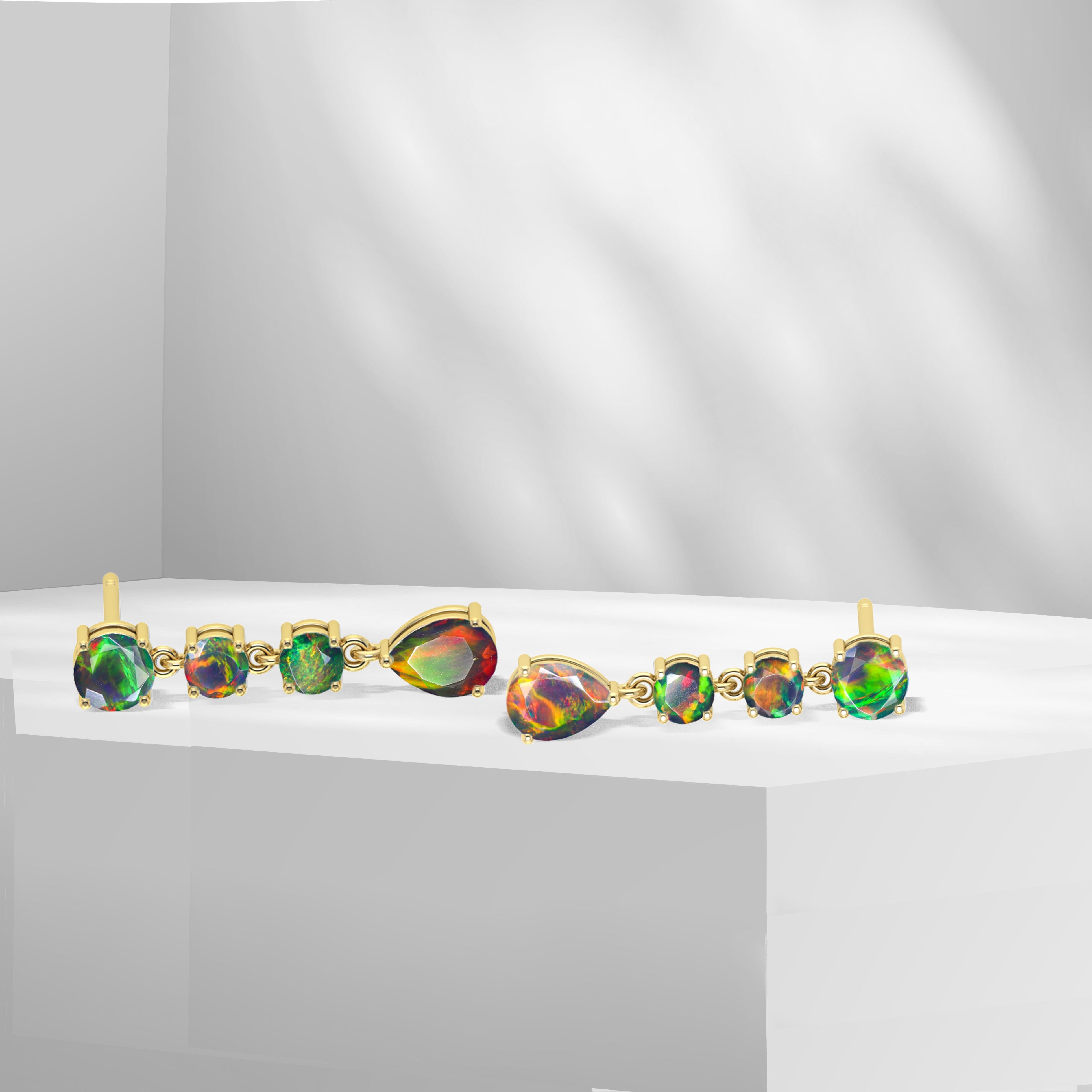 Pear Opal Gemstone Earring