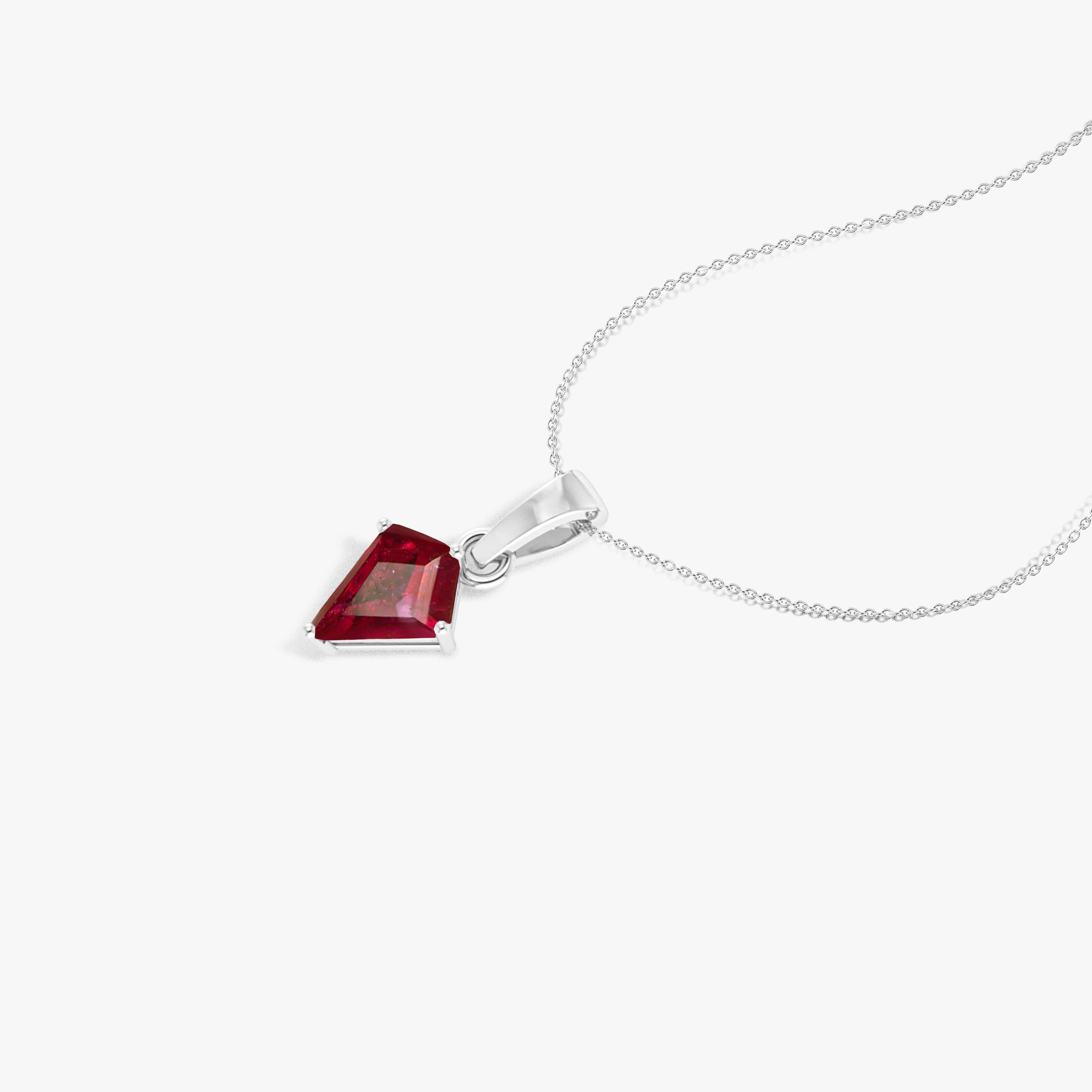 Ruby Kite Gemstone Pendant Necklace