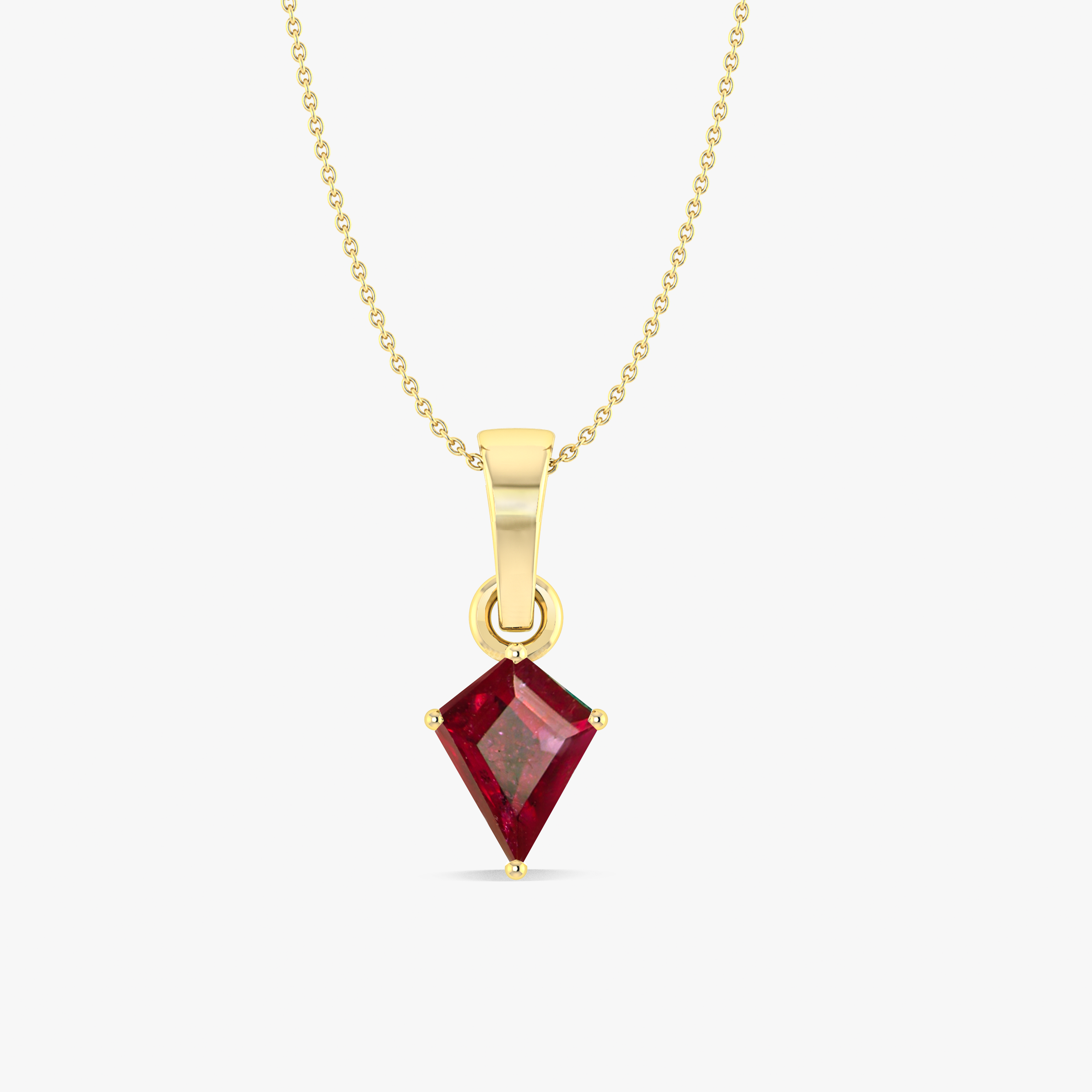 Ruby Kite Gemstone Pendant Necklace