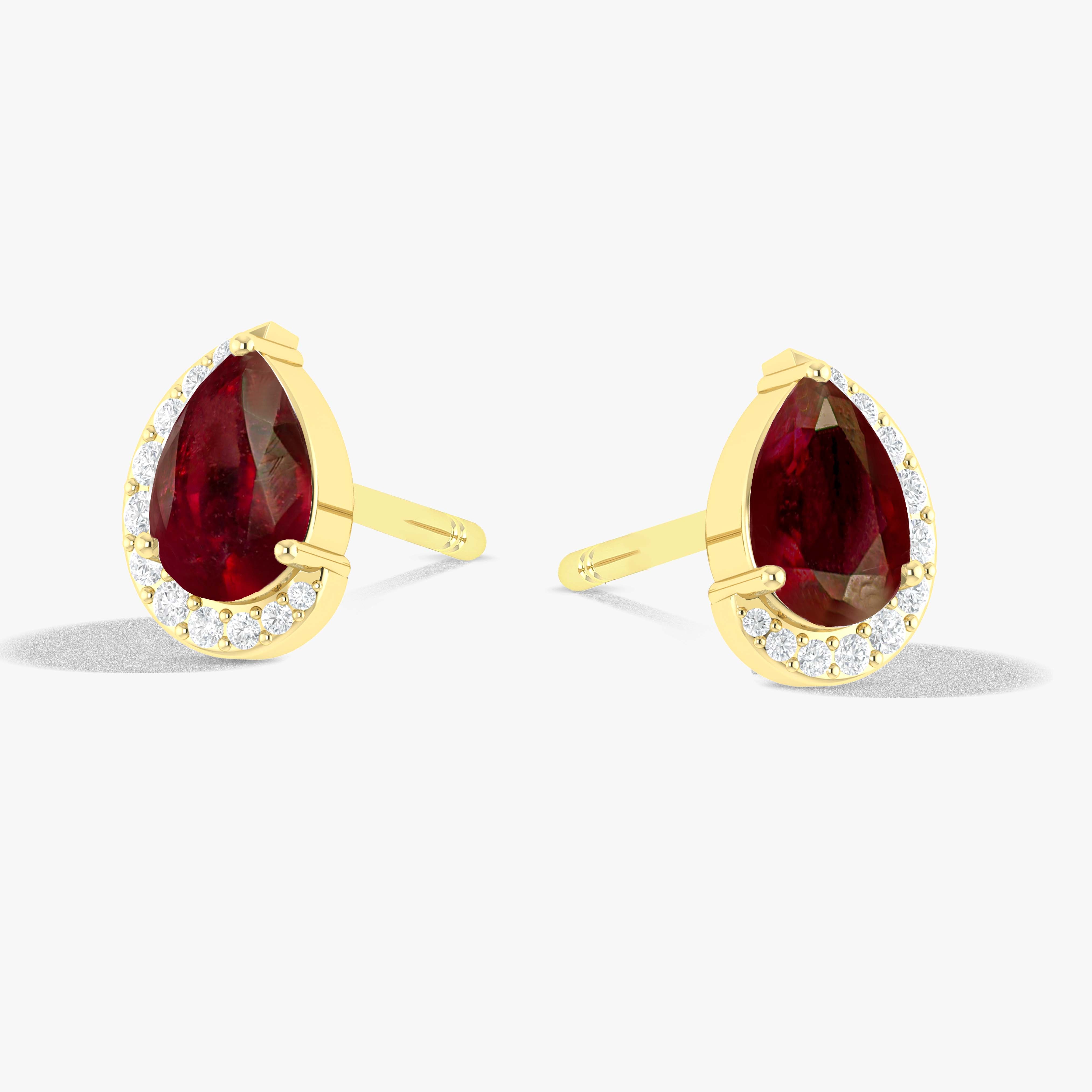Ruby Gemstone Earring