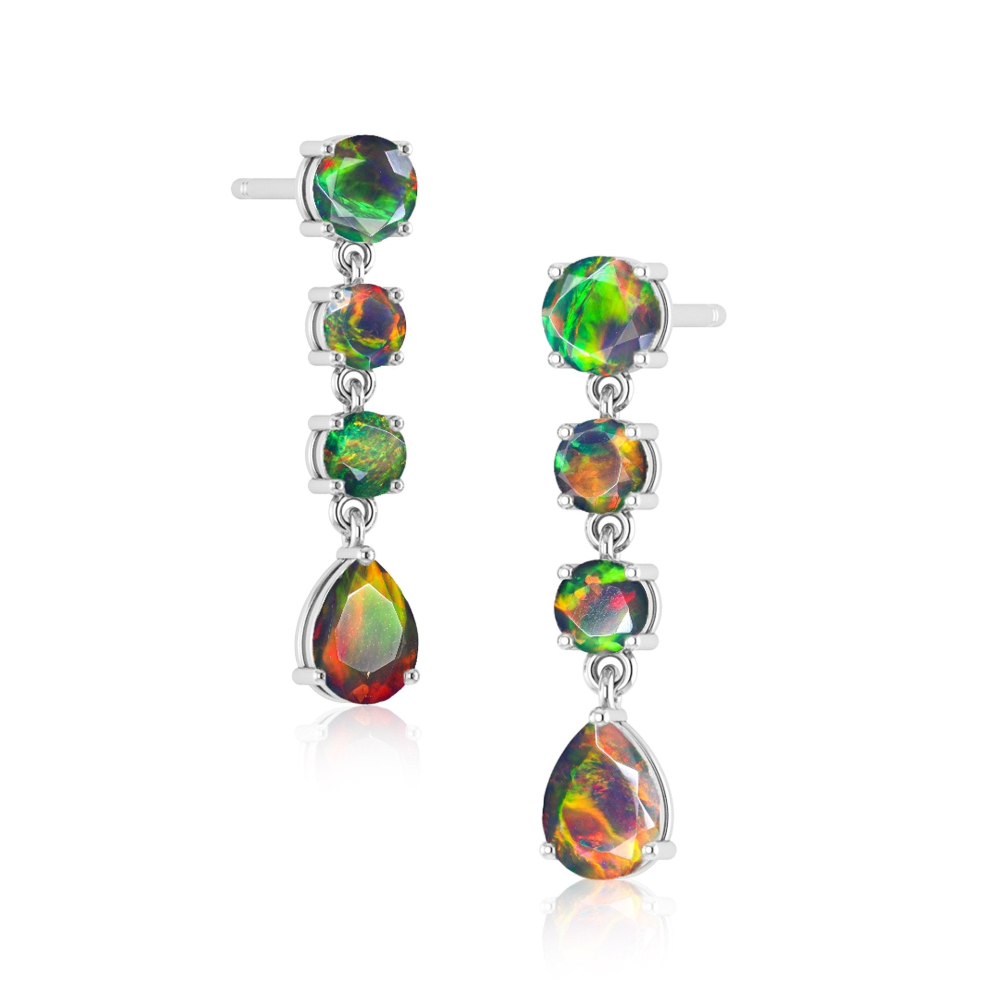 Lavender Fire Opal Stone Stud Earring - Goodstone Jewels
