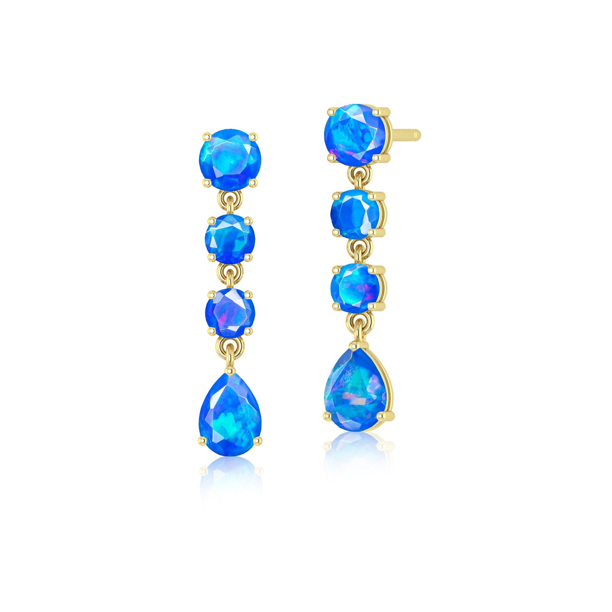 Lavender Fire Opal Stone Stud Earring - Goodstone Jewels