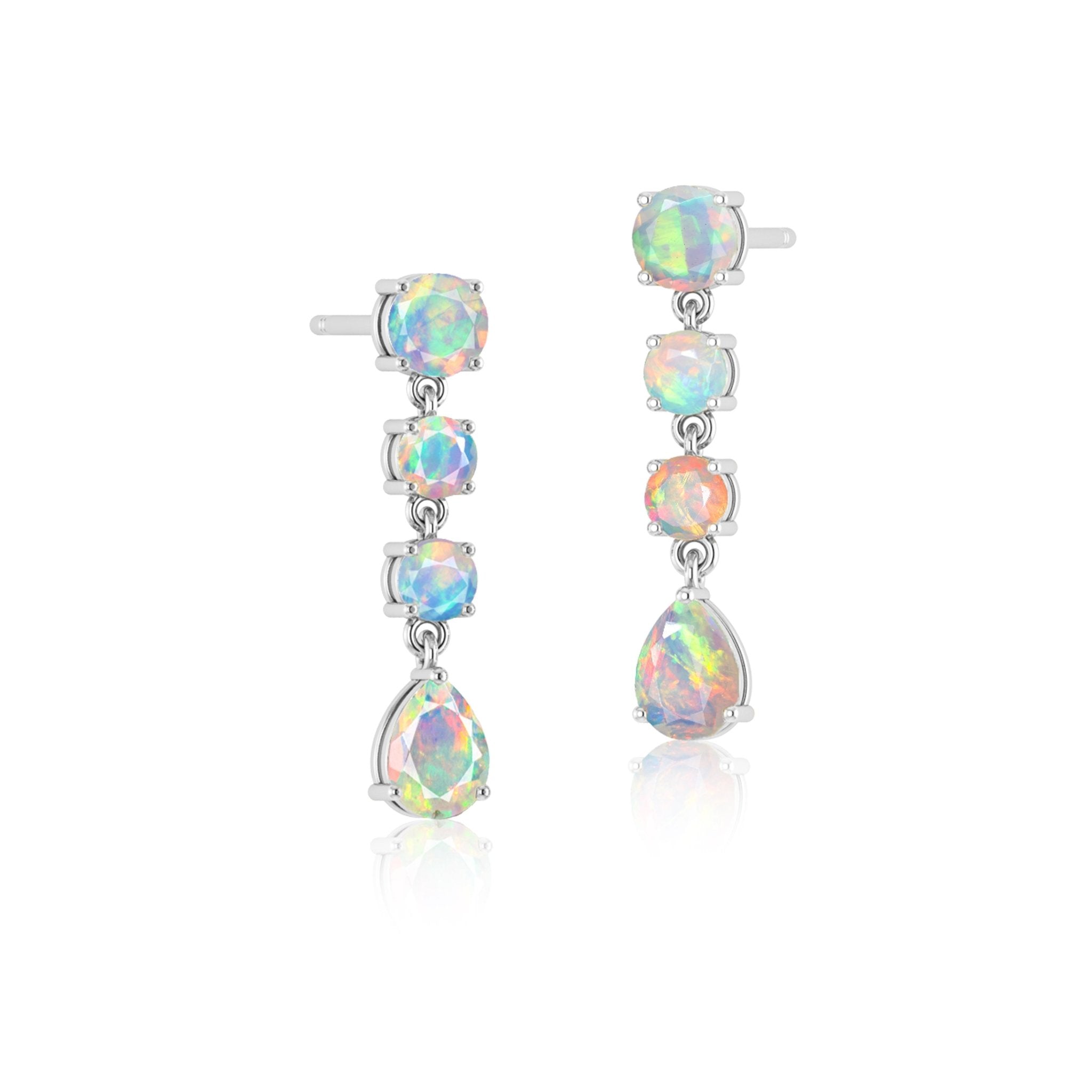 Lavender Fire Opal Stone Stud Earring - Goodstone Jewels