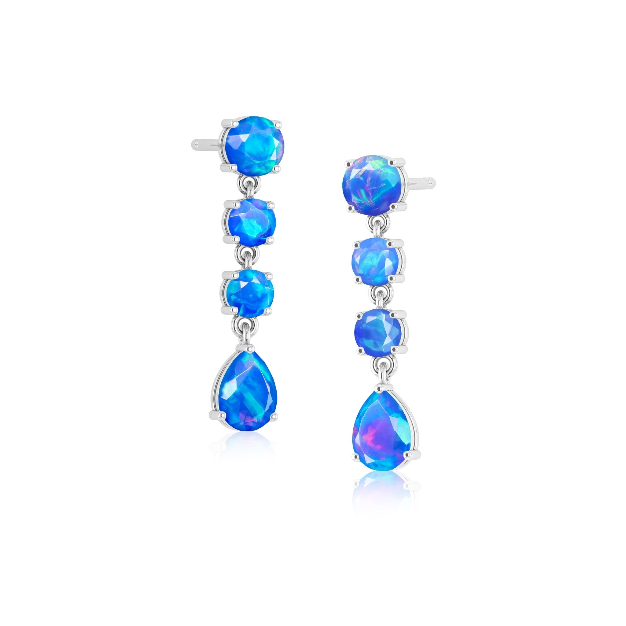 Lavender Fire Opal Stone Stud Earring - Goodstone Jewels