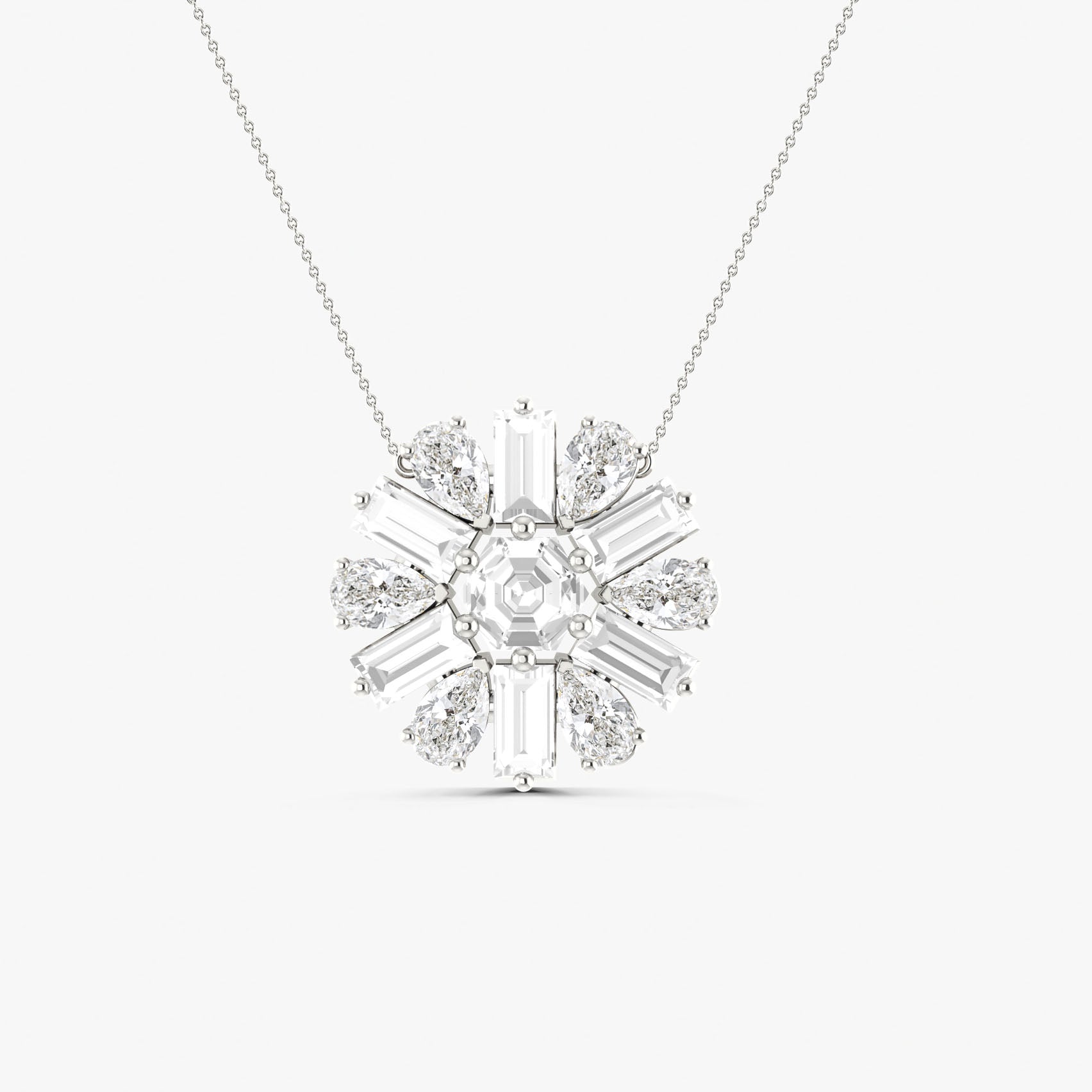 Luxurious Zircon Simulated diamond round Pendant necklace - Goodstone Jewels