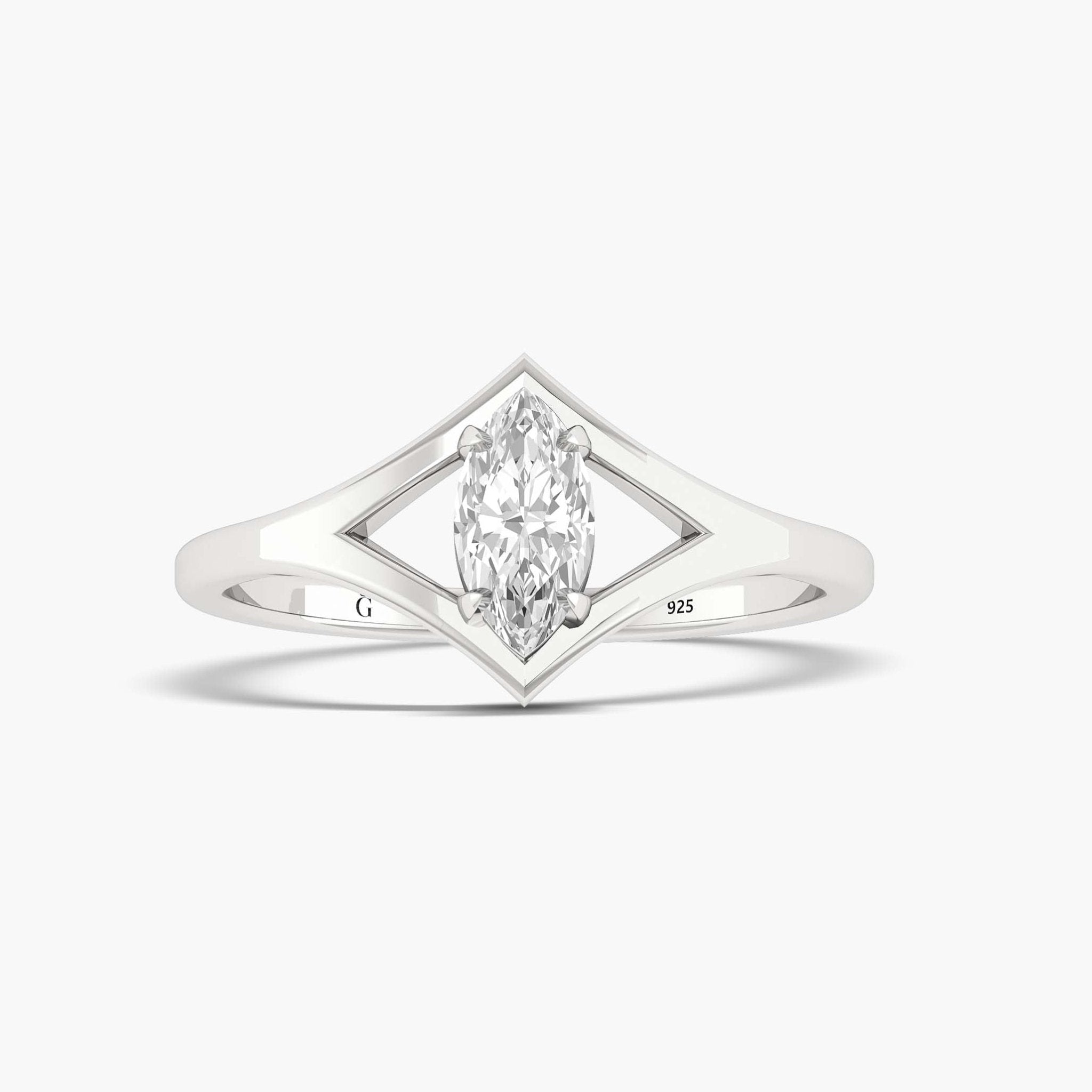 Marquise simulated diamond zircon Wedding or engagement ring - Goodstone Jewels