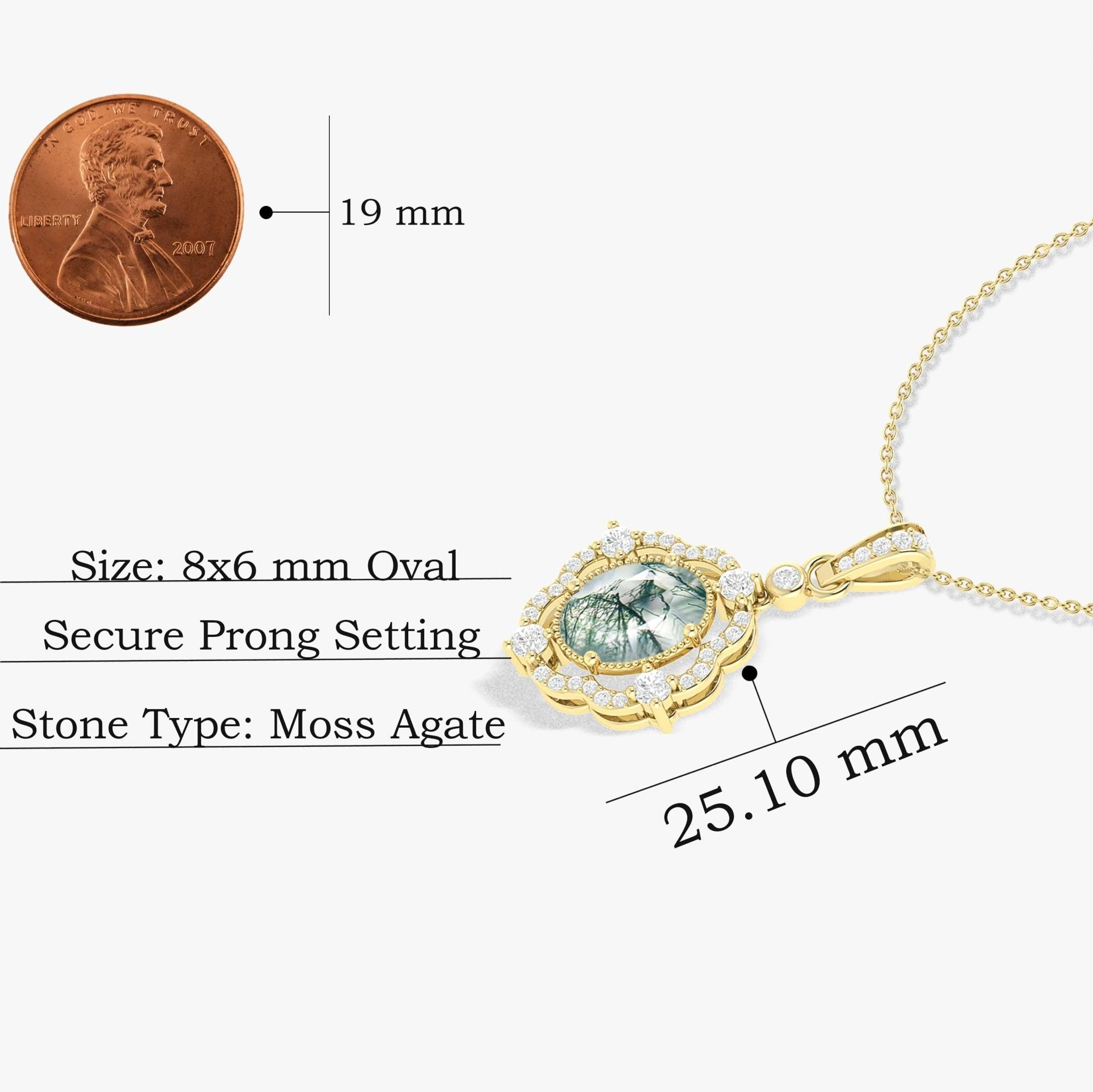 Moss Agate Gemstone Charm Pendant - Goodstone Jewels