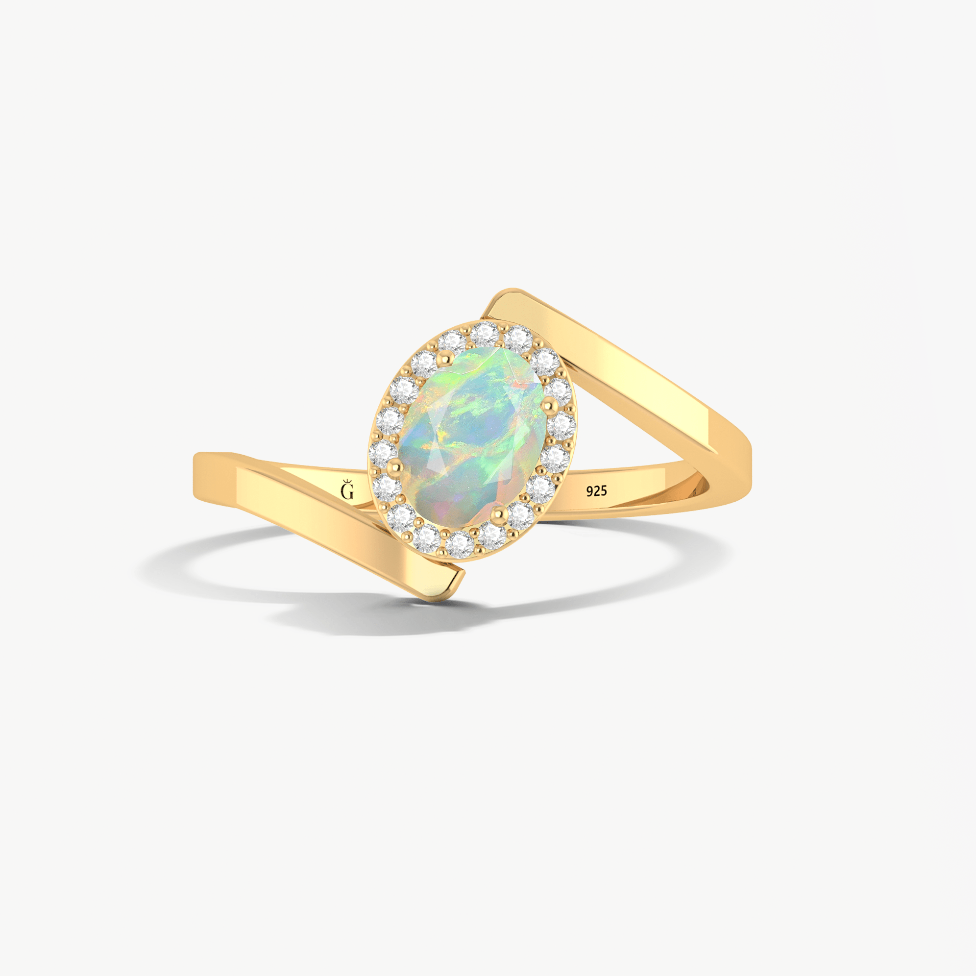 Natural fire Ethiopian opal wedding Statement ring for women - Goodstone Jewels