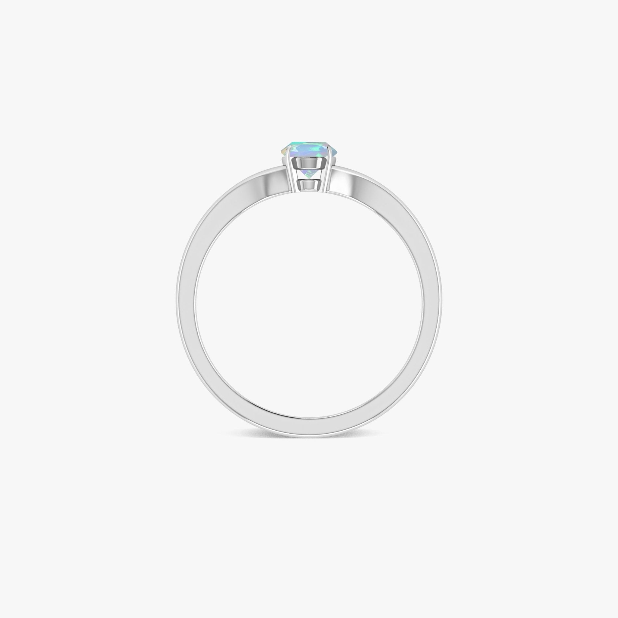 Natural Fire Oval Faceted Opal Ring - Goodstone Jewels