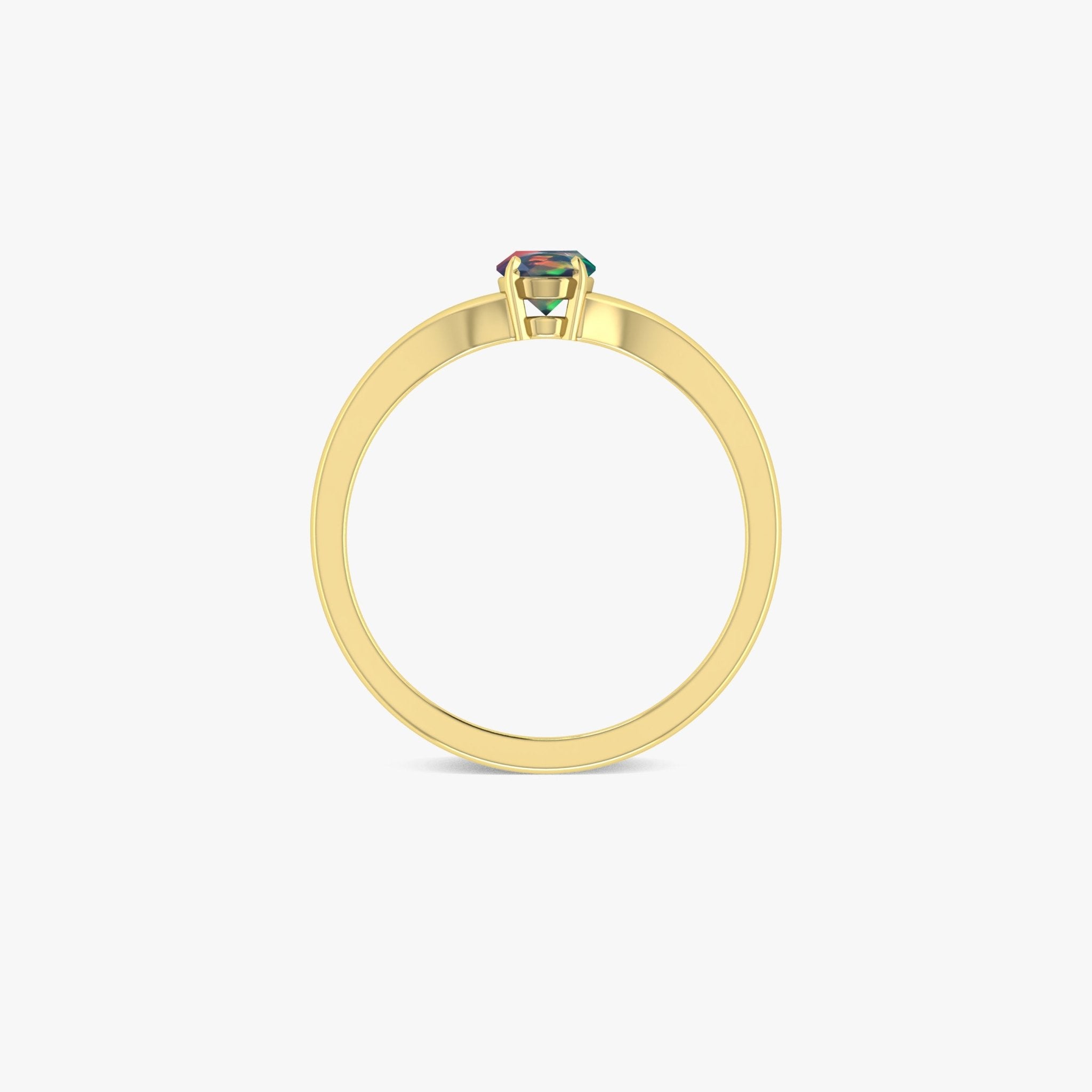 Natural Fire Oval Faceted Opal Ring - Goodstone Jewels